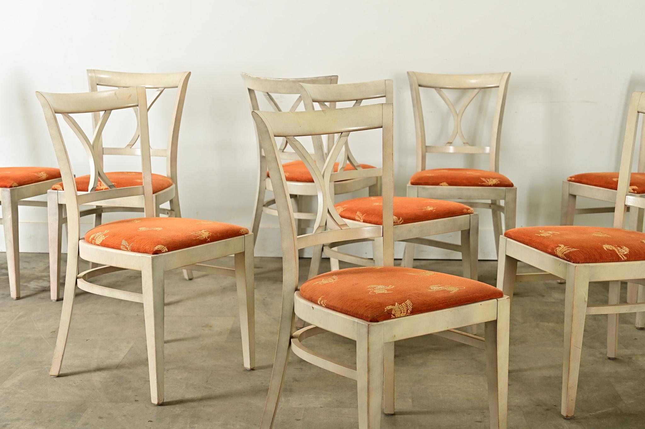 Set of Ten French Vintage Bistro Chairs For Sale 6