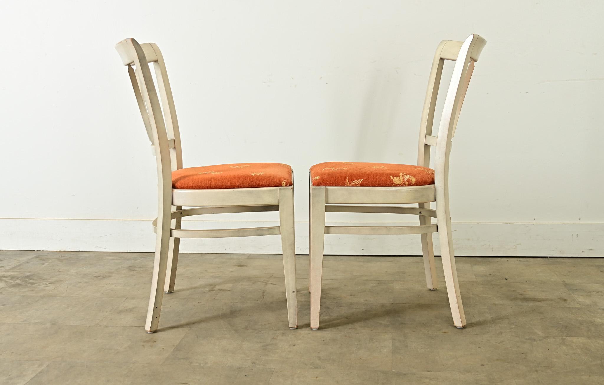 Set of Ten French Vintage Bistro Chairs For Sale 10