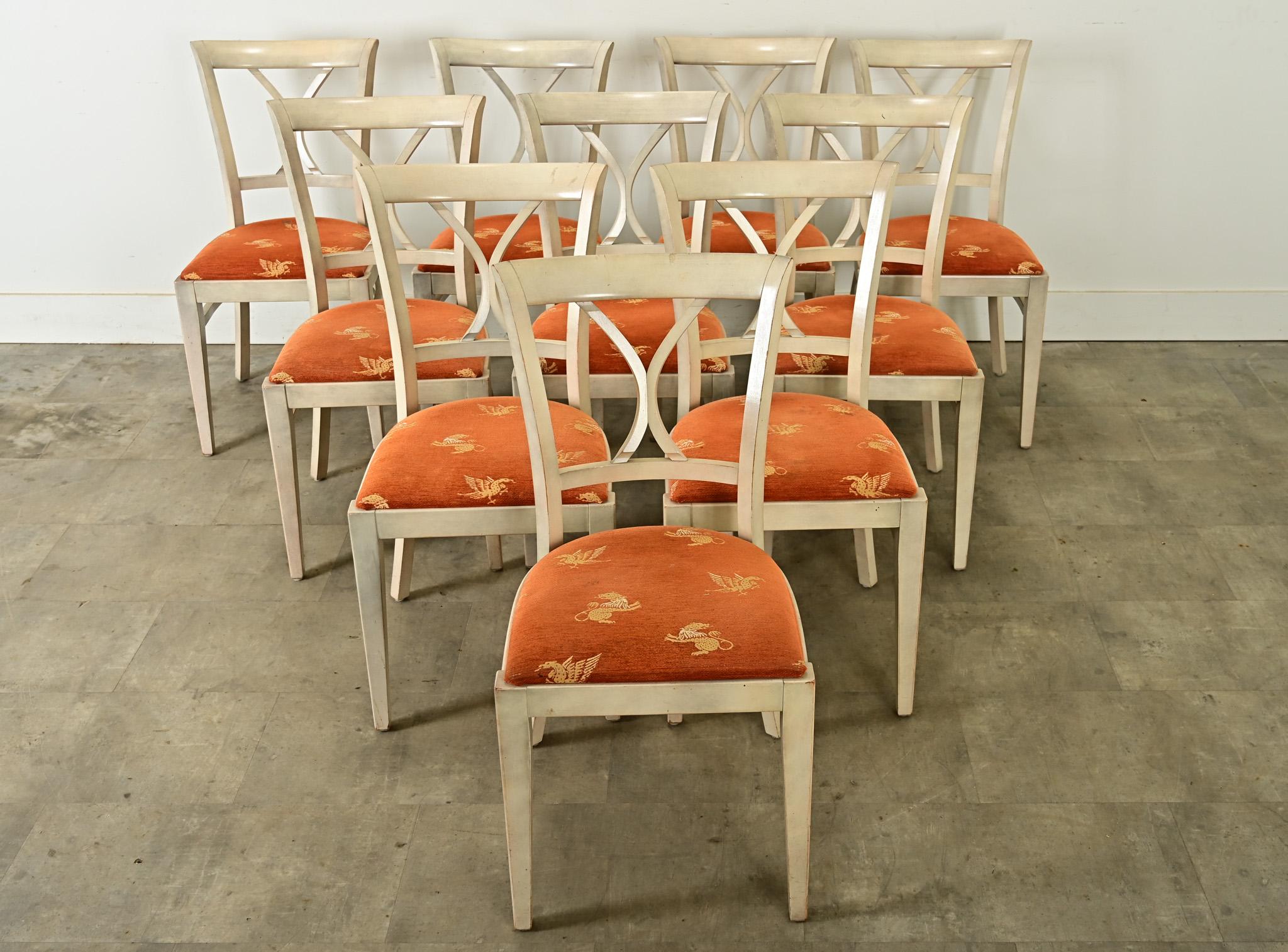 Other Set of Ten French Vintage Bistro Chairs For Sale