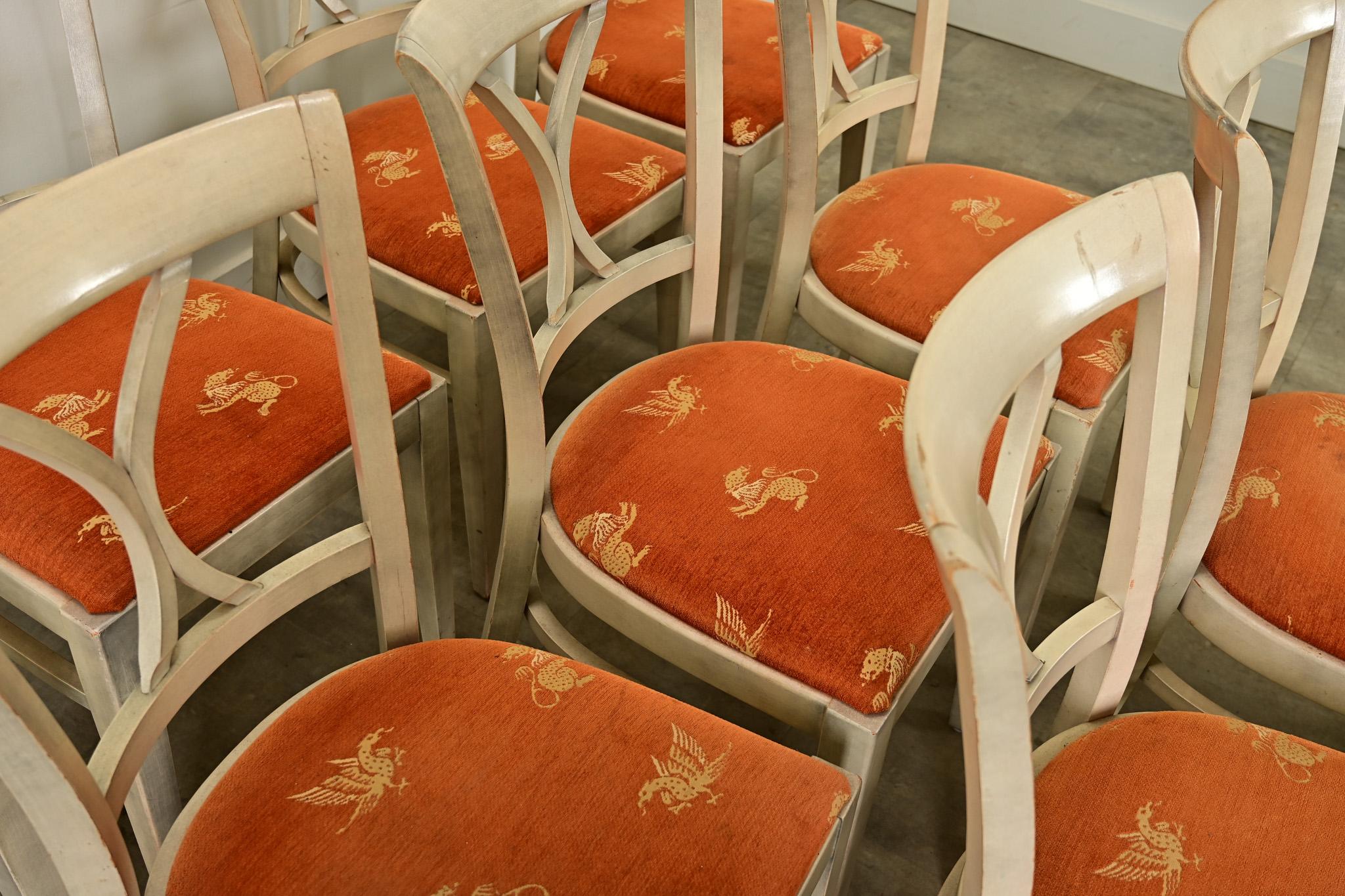 Set of Ten French Vintage Bistro Chairs For Sale 1