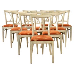 Set of Ten French Vintage Bistro Chairs