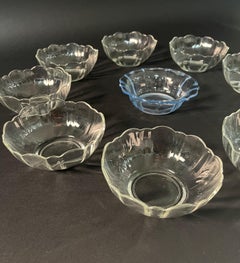 Set of Ten French Vintage Signed Finger Bowls
