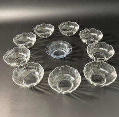 Set of Ten French Vintage Signed Finger Bowls