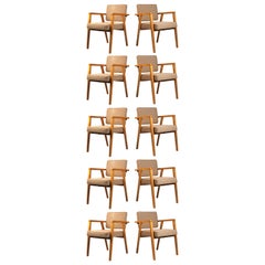 Set of Ten Fully Restored Vintage Franco Albini Dining Chairs produced by Knoll