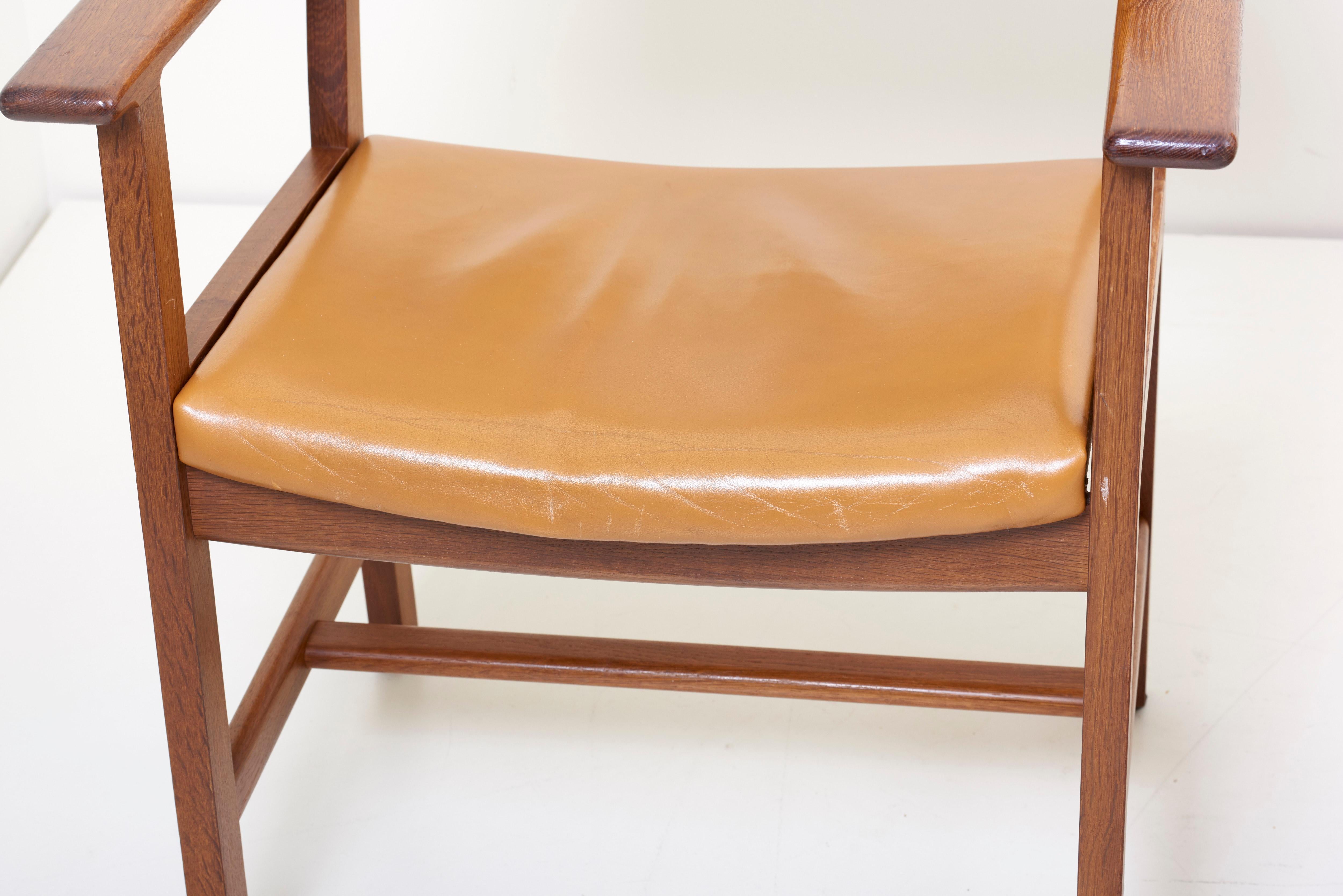 Set of Ten GE 1960s Armchairs in Leather by Hans Wegner for by GETAMA, Denmark 2