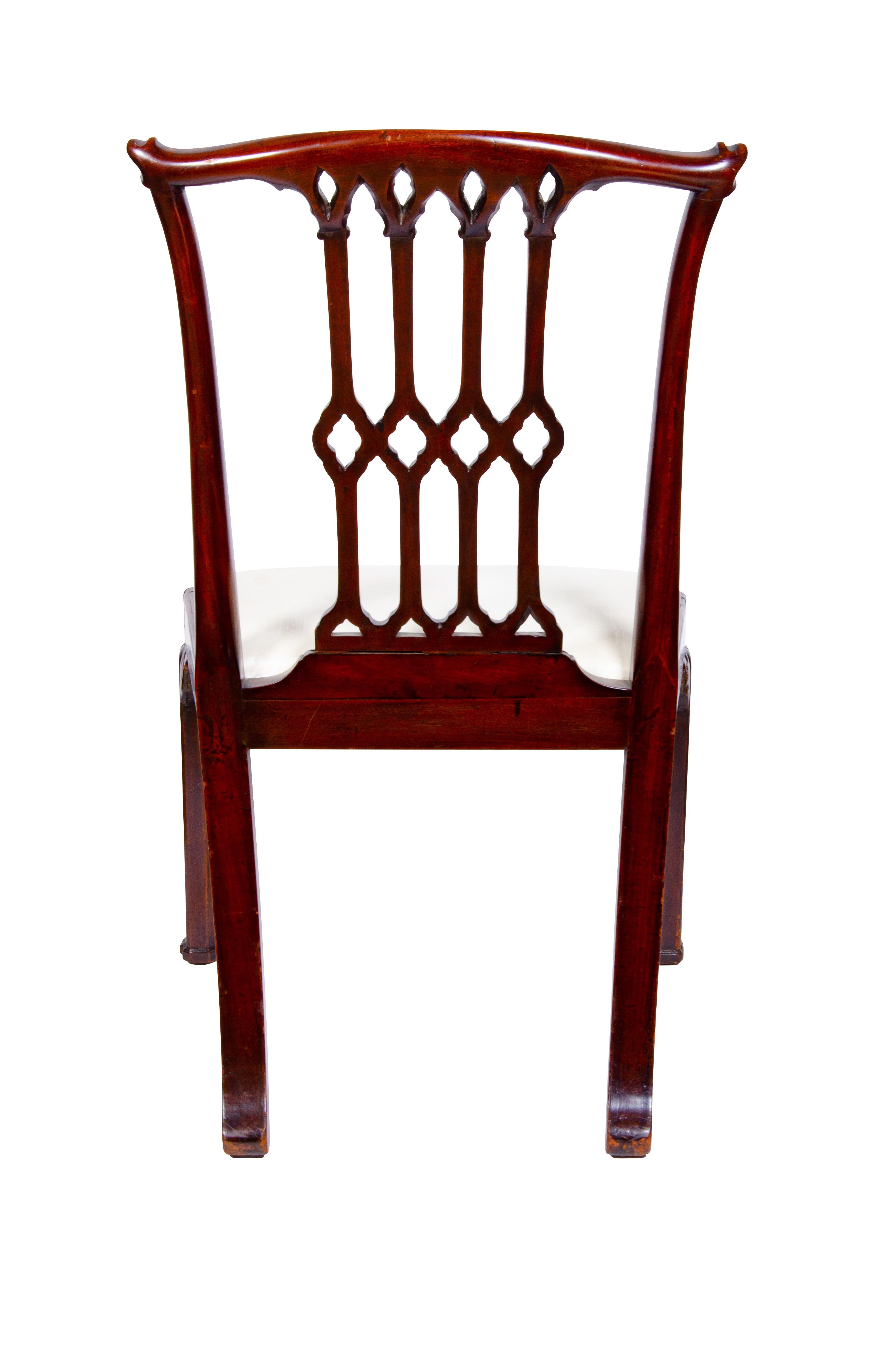 Set of Ten George III Mahogany Dining Chairs 5