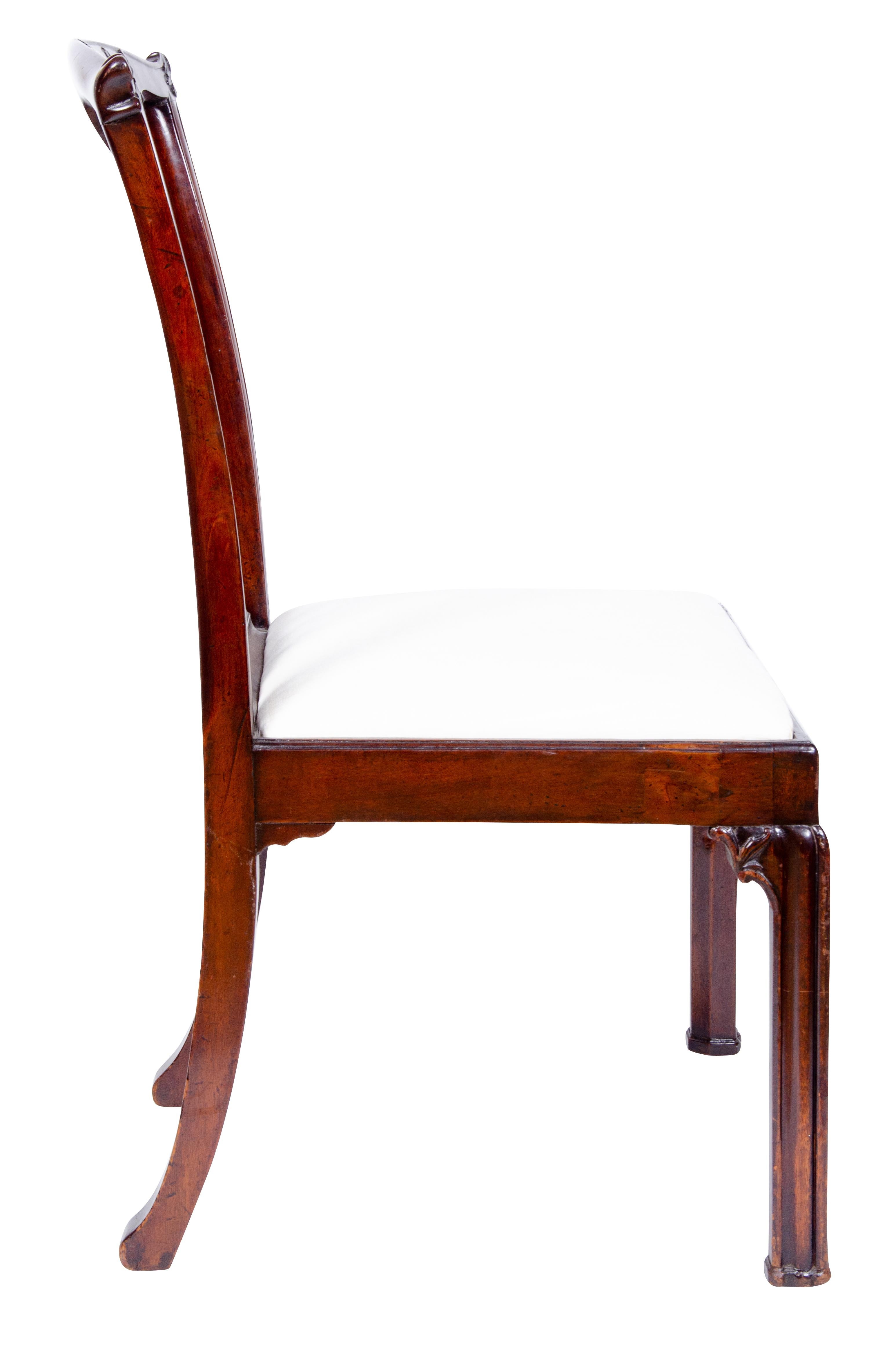 English Set of Ten George III Mahogany Dining Chairs