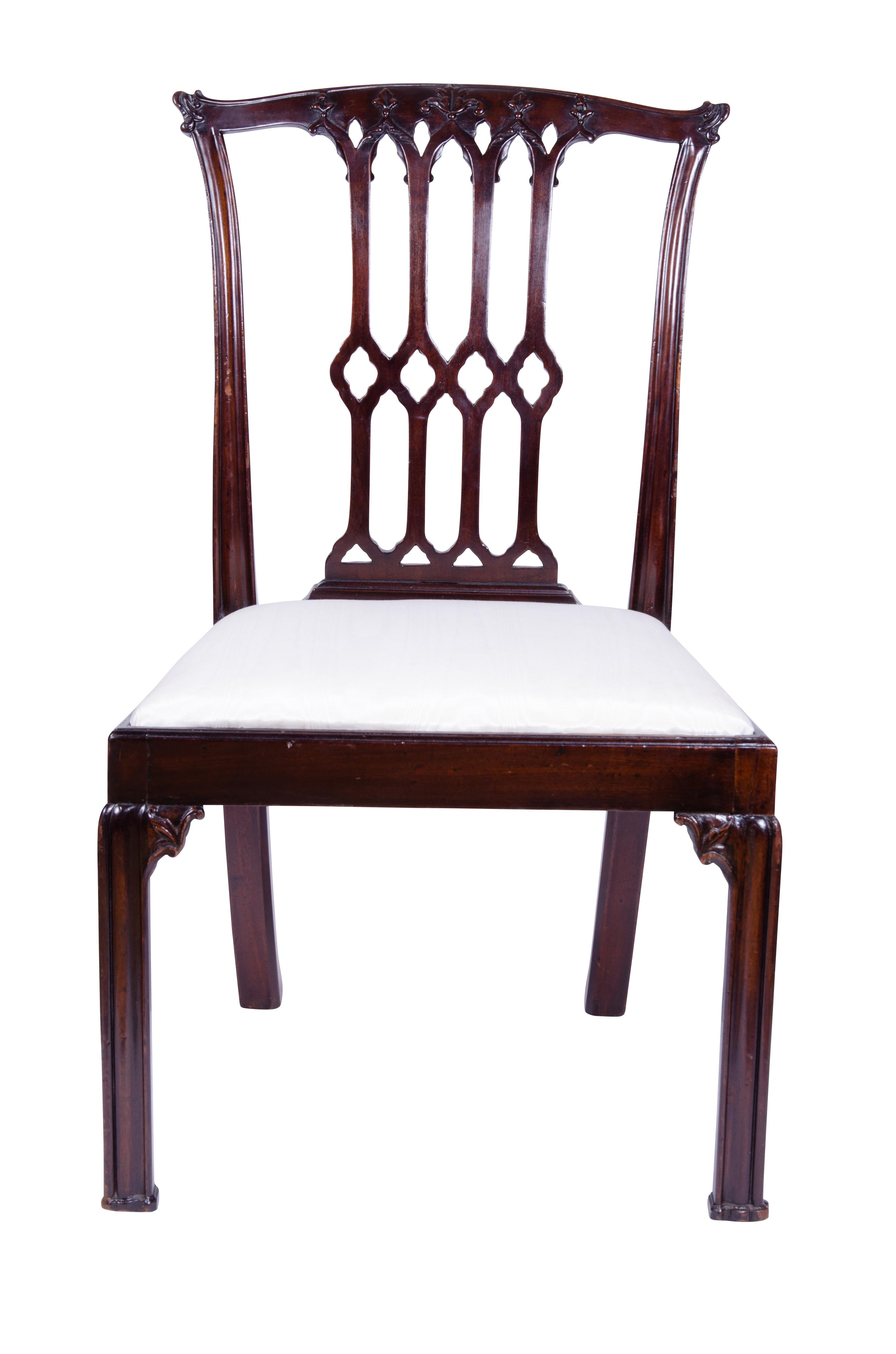 Set of Ten George III Mahogany Dining Chairs 1