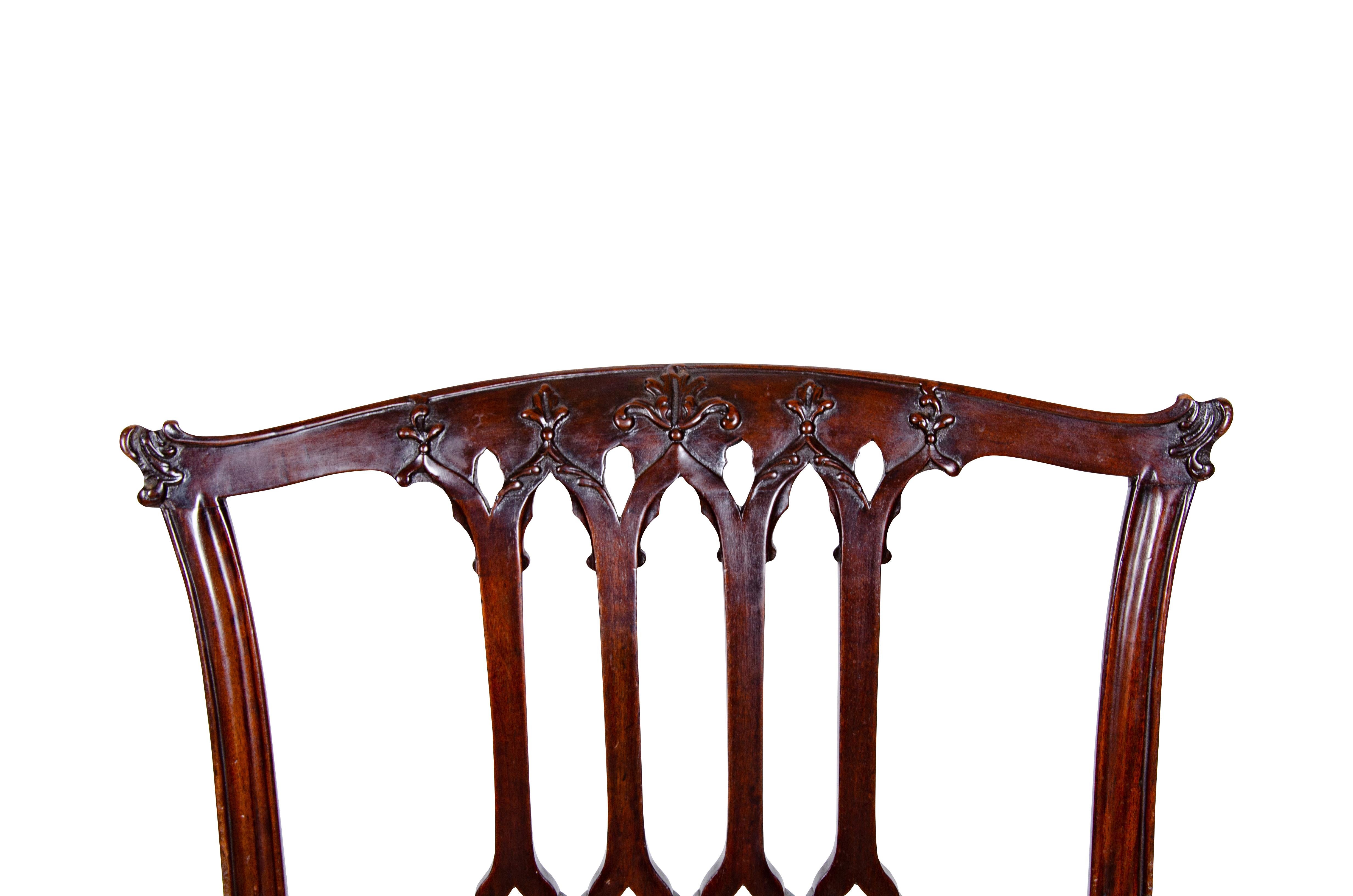 Set of Ten George III Mahogany Dining Chairs 2