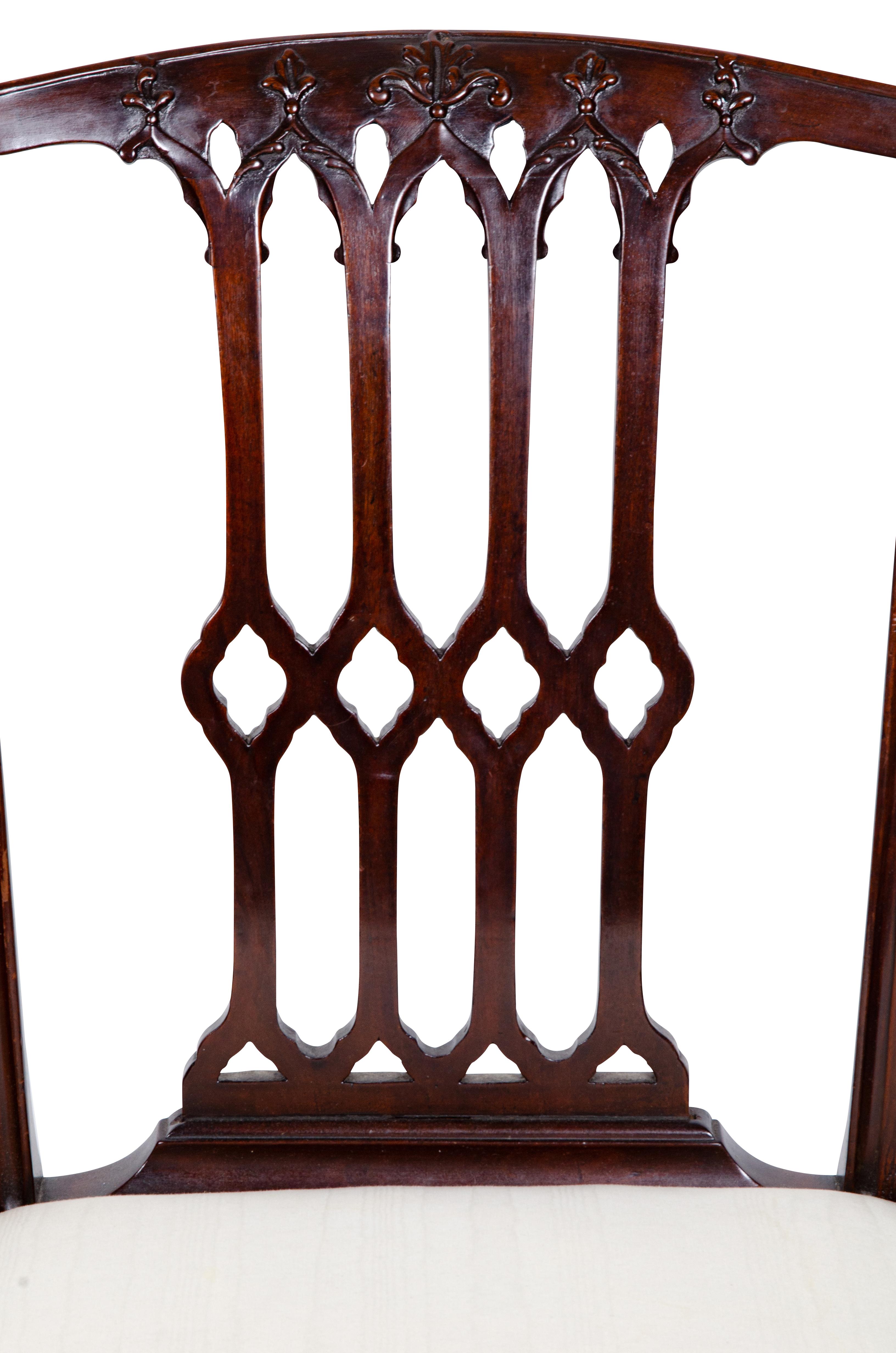 Set of Ten George III Mahogany Dining Chairs 3