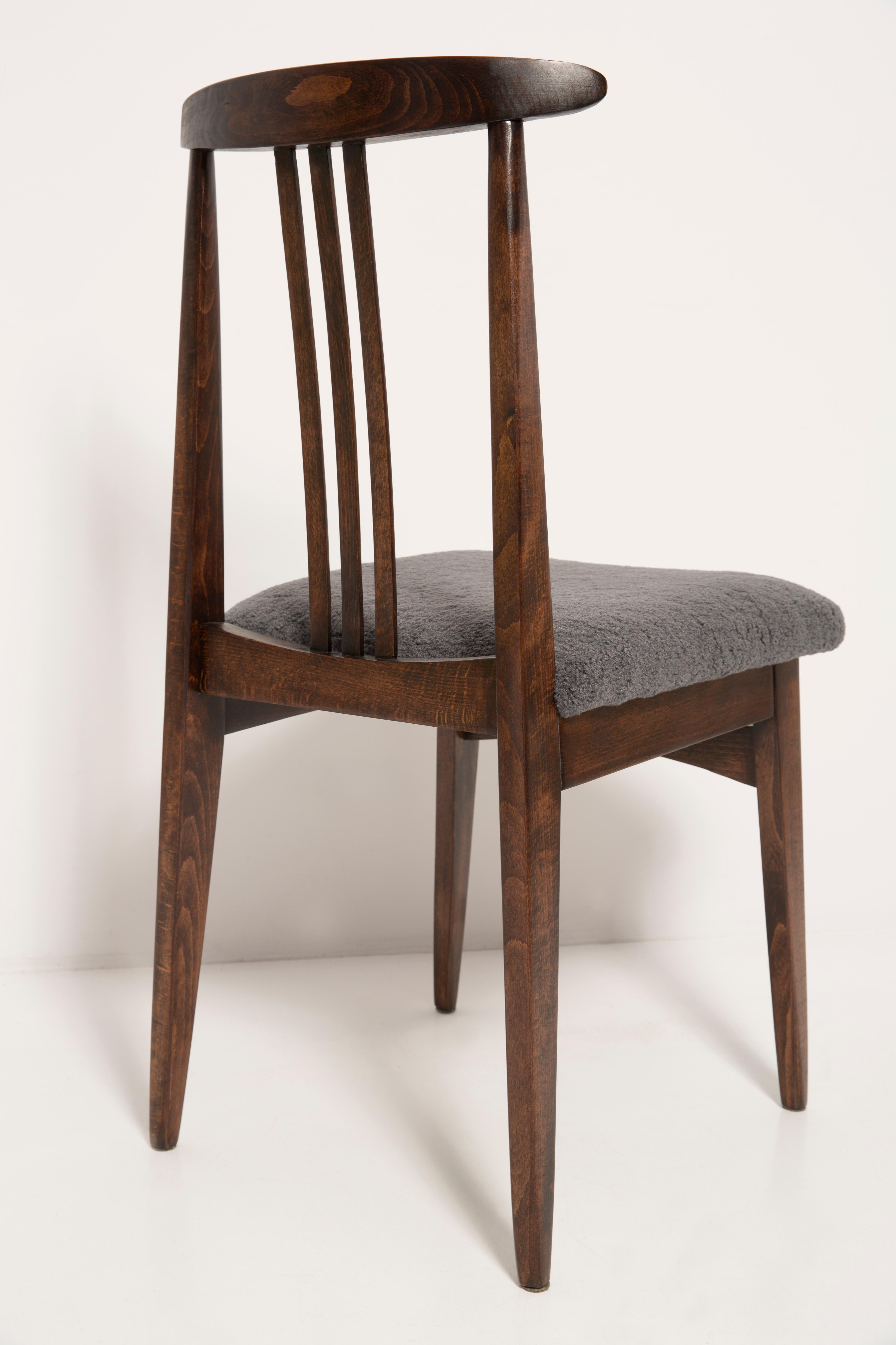 Satz von zehn grauen Boucle-Stühlen, entworfen von Zielinski, Europa, 1960er Jahre im Angebot 3