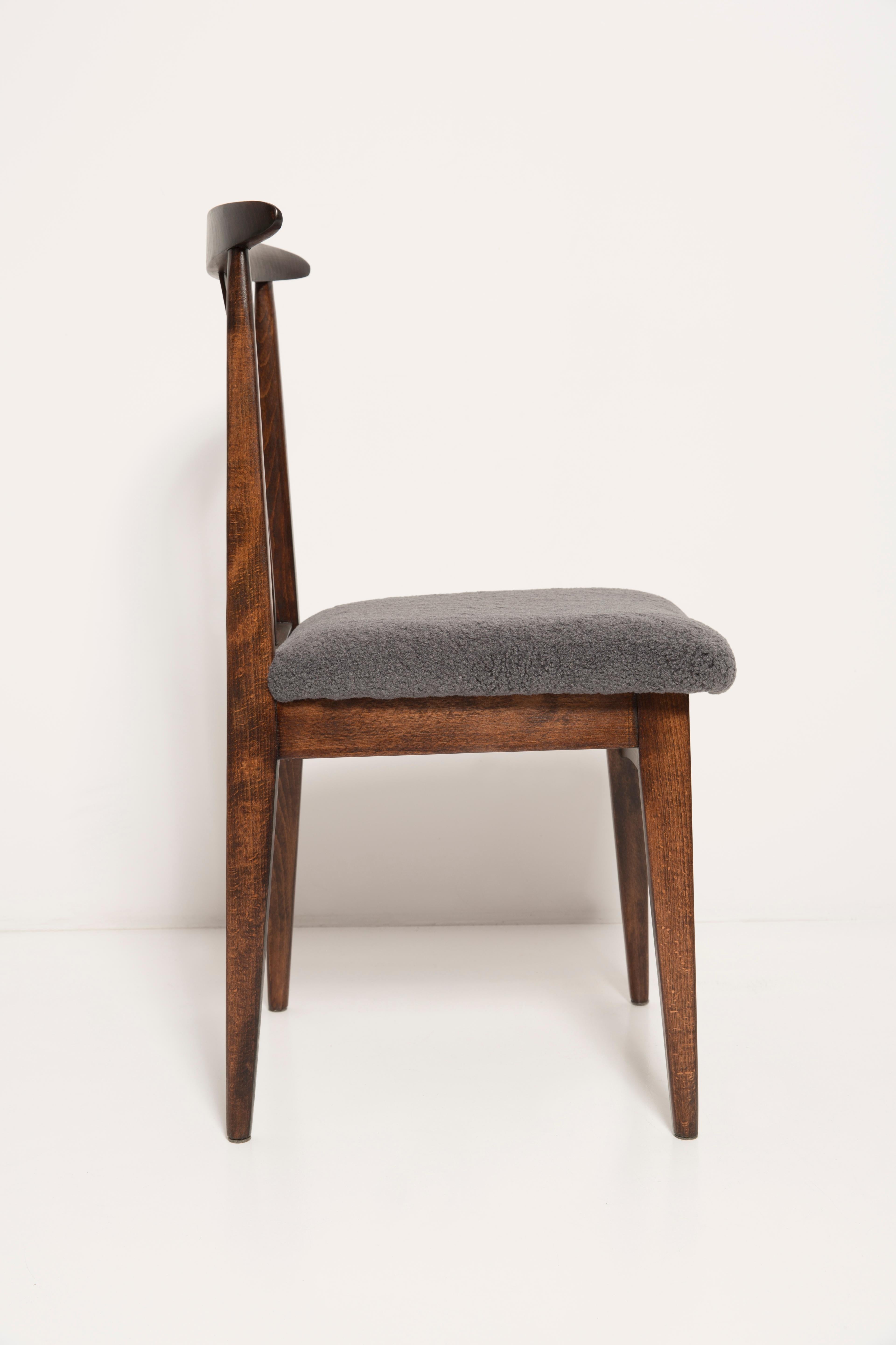 Satz von zehn grauen Boucle-Stühlen, entworfen von Zielinski, Europa, 1960er Jahre im Angebot 6