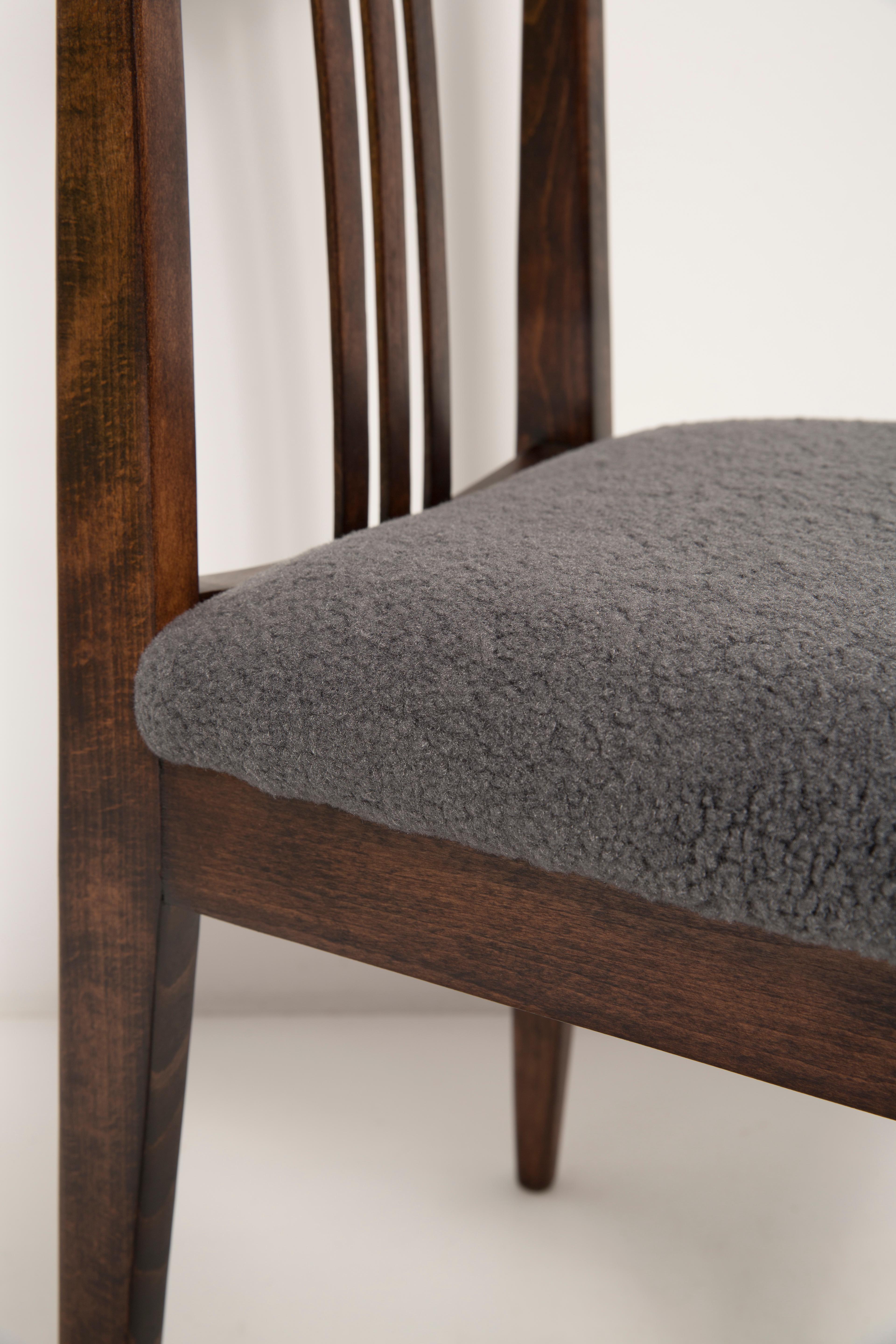 Satz von zehn grauen Boucle-Stühlen, entworfen von Zielinski, Europa, 1960er Jahre im Zustand „Hervorragend“ im Angebot in 05-080 Hornowek, PL