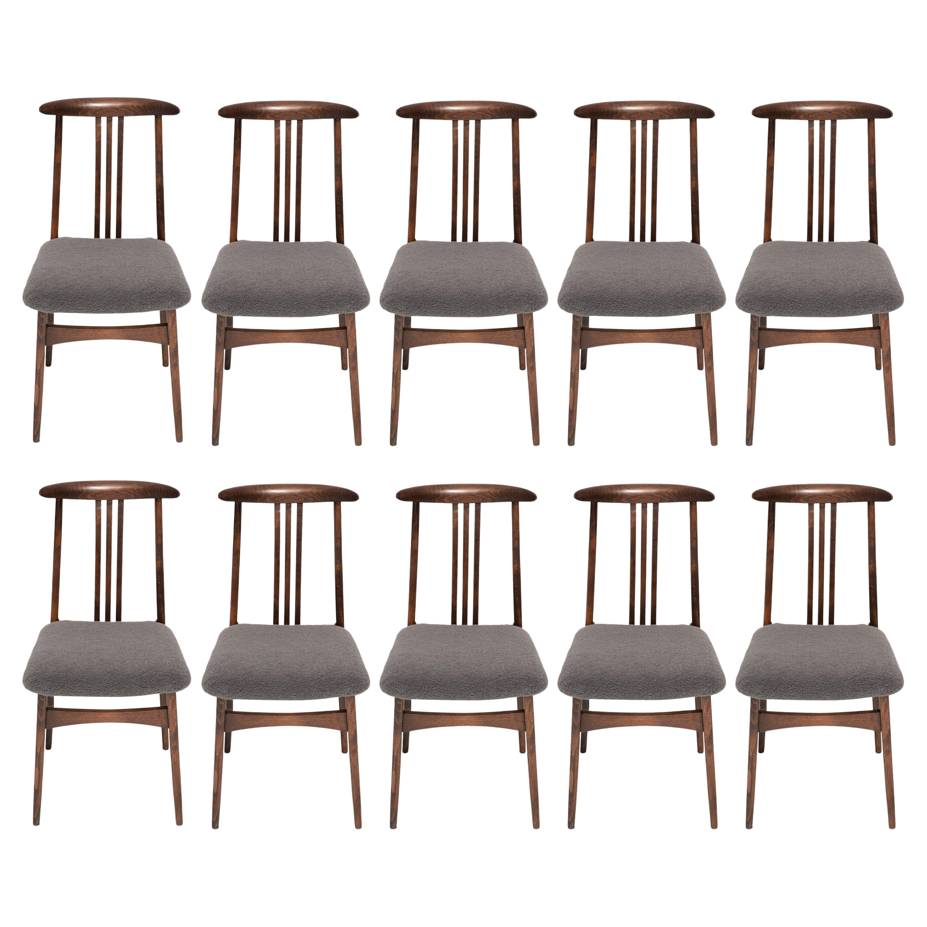 Ensemble de dix chaises en bouclier gris, Design/One, Europe, années 1960