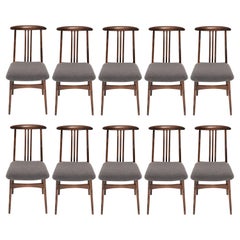 Ensemble de dix chaises en bouclier gris, Design/One, Europe, années 1960