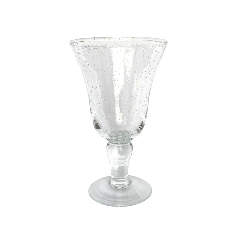 Mexican Set of Ten Hand Blown Wine Glasses For Sale