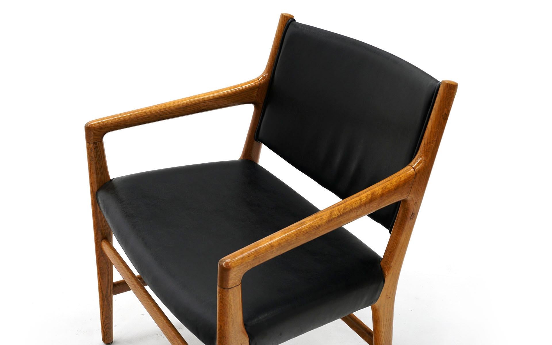 Upholstery Set of Ten Hans Wegner Armchair Dining Chairs for Johannes Hansen, Denmark, 1965