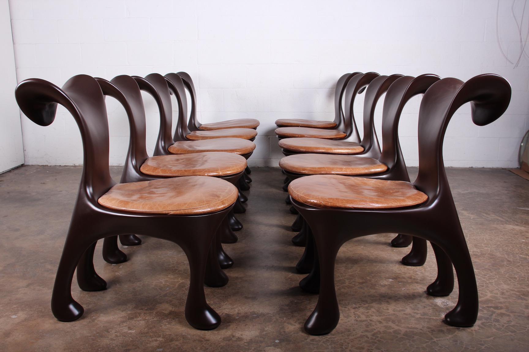 Set of Ten Hoodie Dining Chairs by Jordan Mozer 5