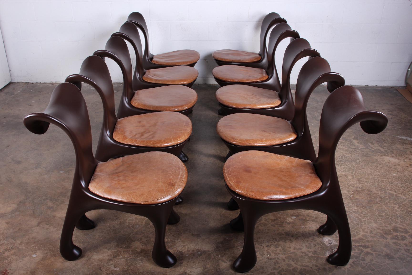 Set of Ten Hoodie Dining Chairs by Jordan Mozer 4