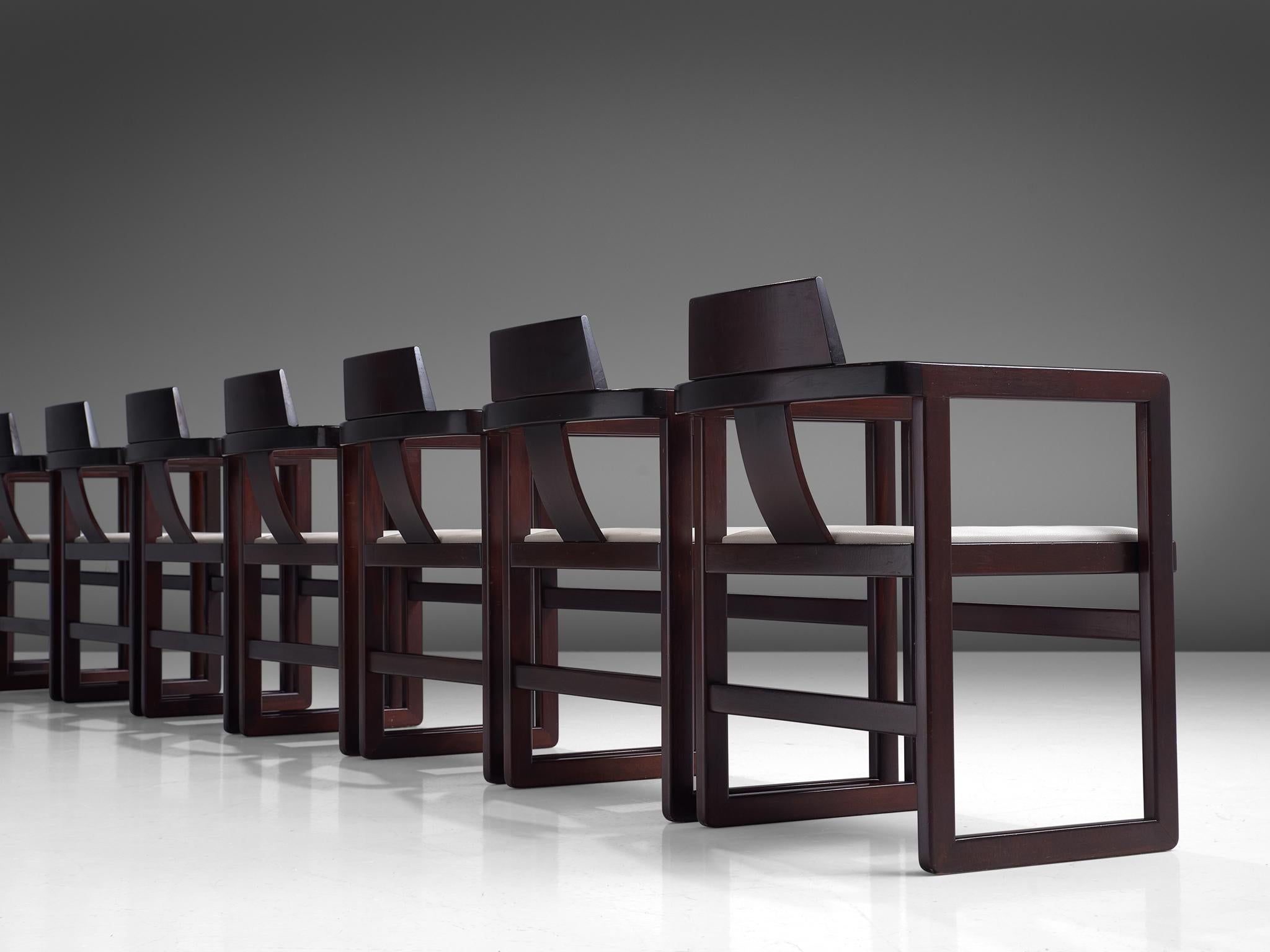 Set of Ten Italian Architectural Armchairs 1