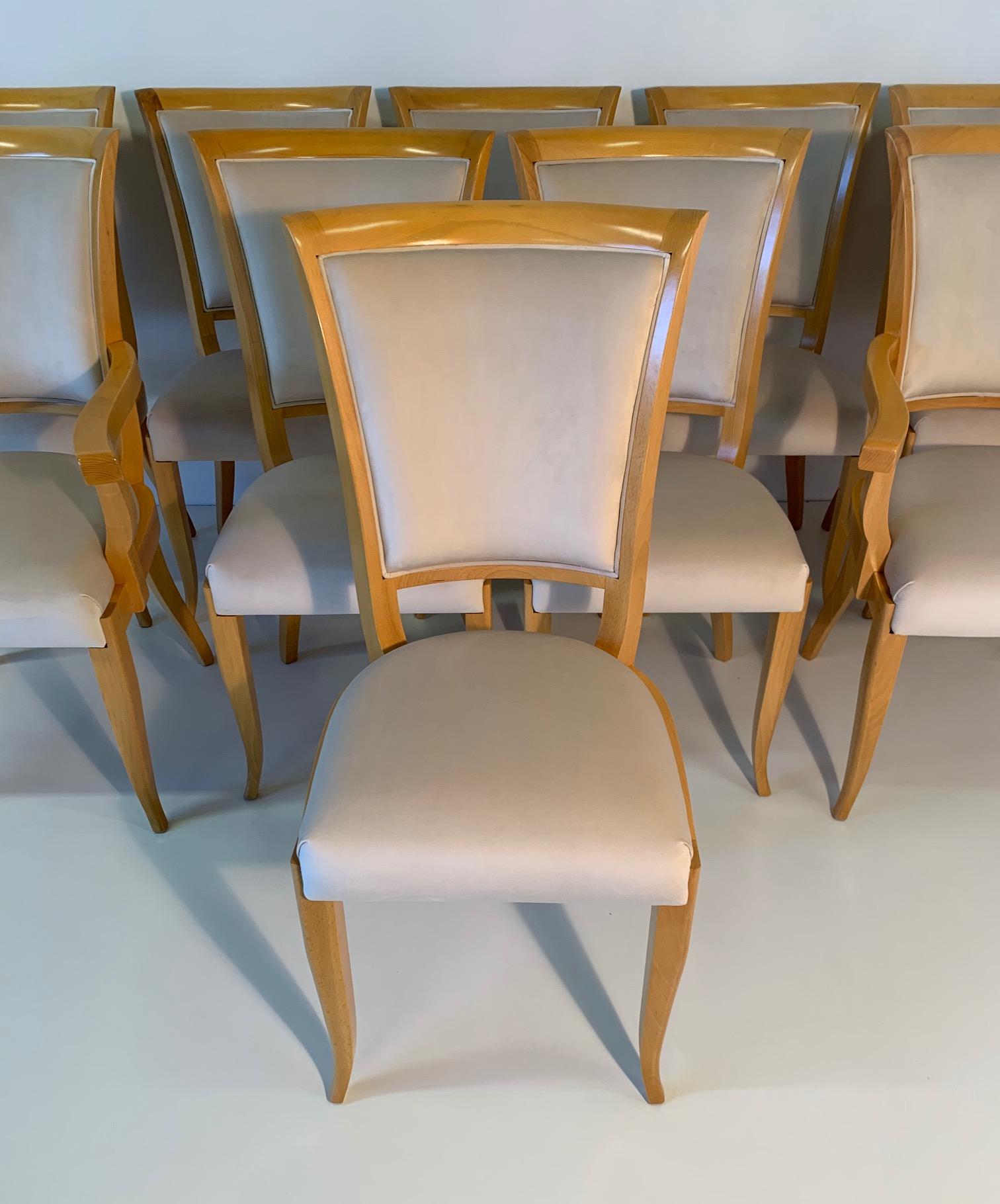 20th Century Set of Ten Italian Art Deco Chairs