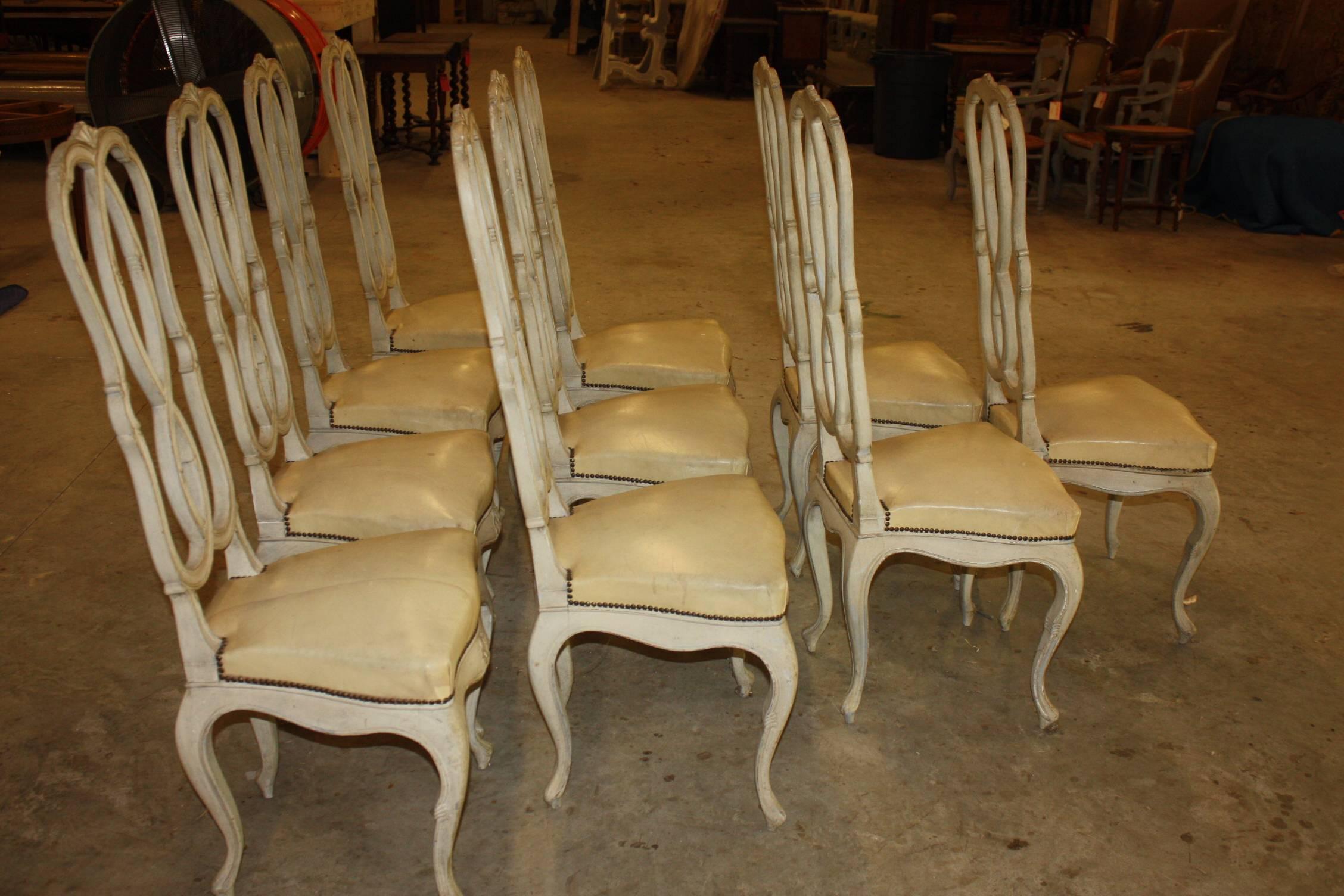 Set of Ten Italian Dining Chairs 4