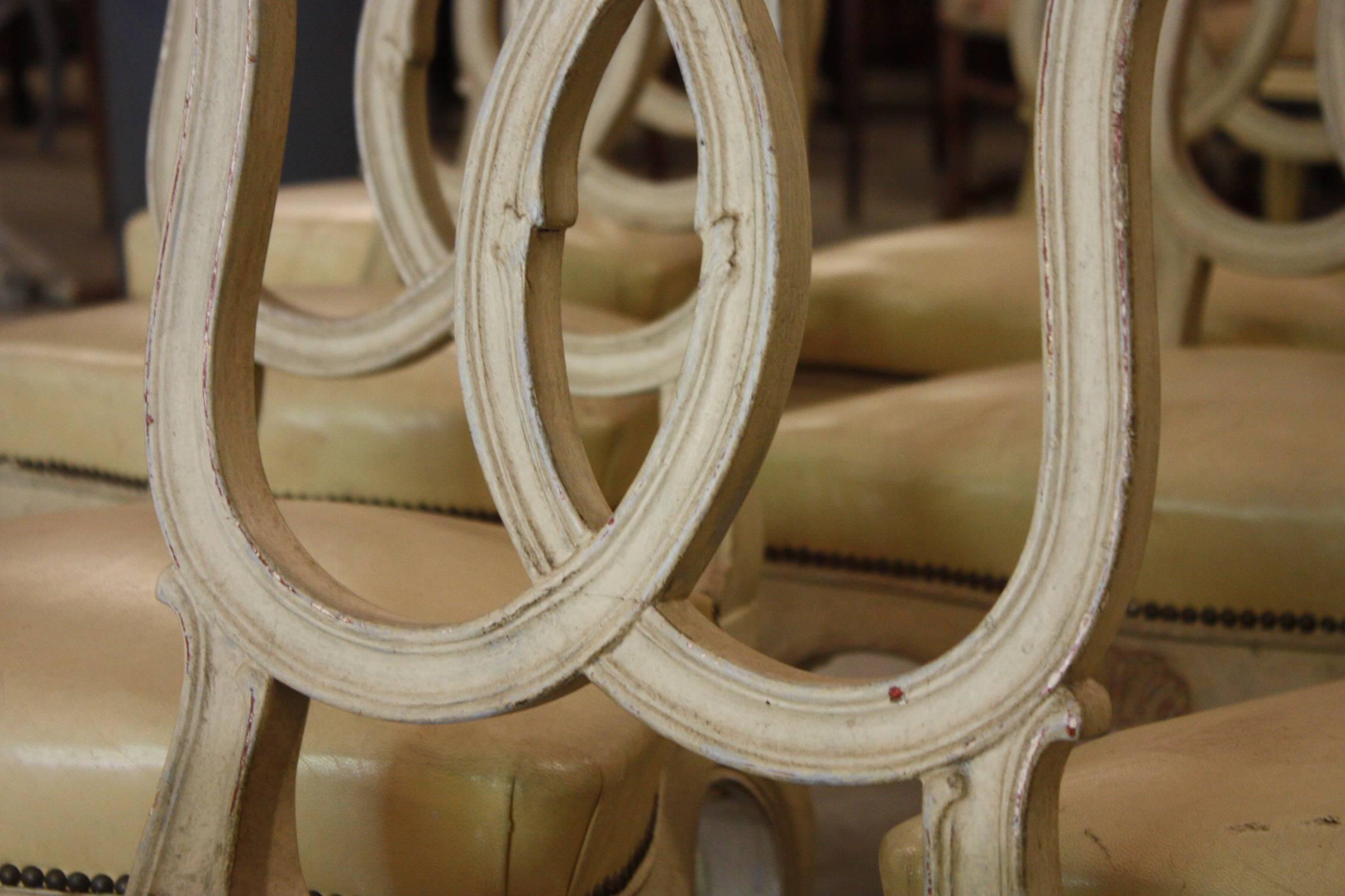 French Set of Ten Italian Dining Chairs