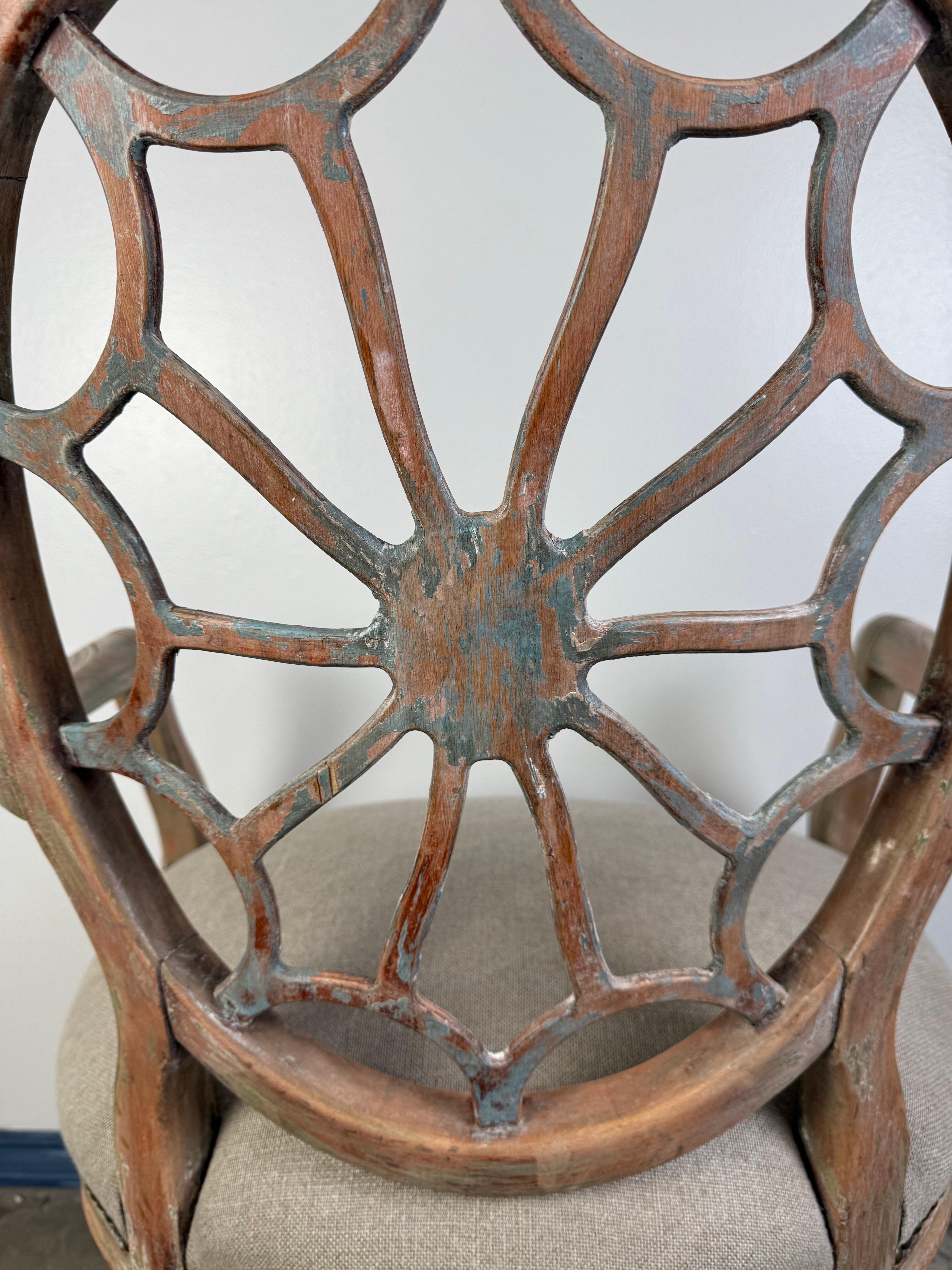 Lin Ensemble de dix chaises de salle à manger italiennes en vente