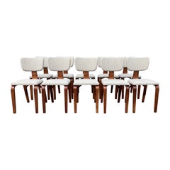 Set of Ten Joe Atkinson Chairs for Thonet USA, 1950's