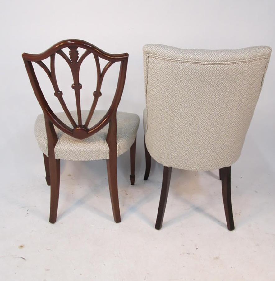 Hand-Crafted Set of Ten Mahogany Dining Room Chairs