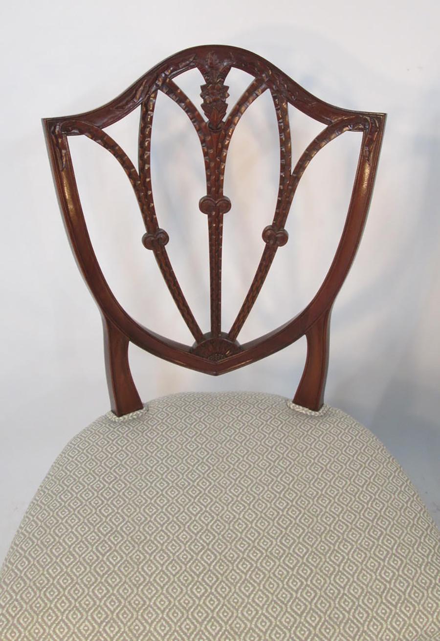 Set of Ten Mahogany Dining Room Chairs In Good Condition In Milford, NH