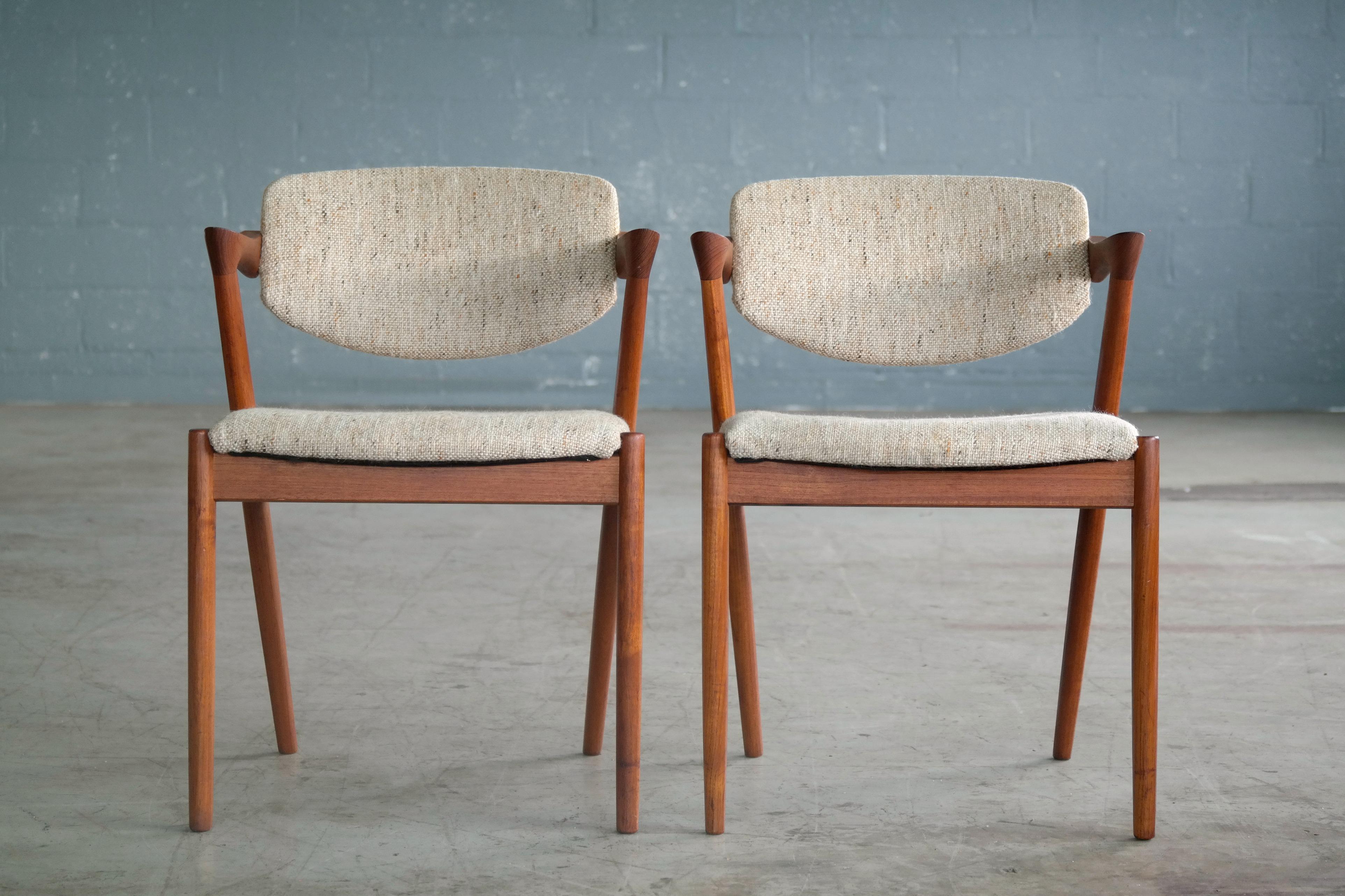 Set of Ten Kai Kristiansen Model 42 Teak Dining Chairs for Schou Andersen, 1960s 6