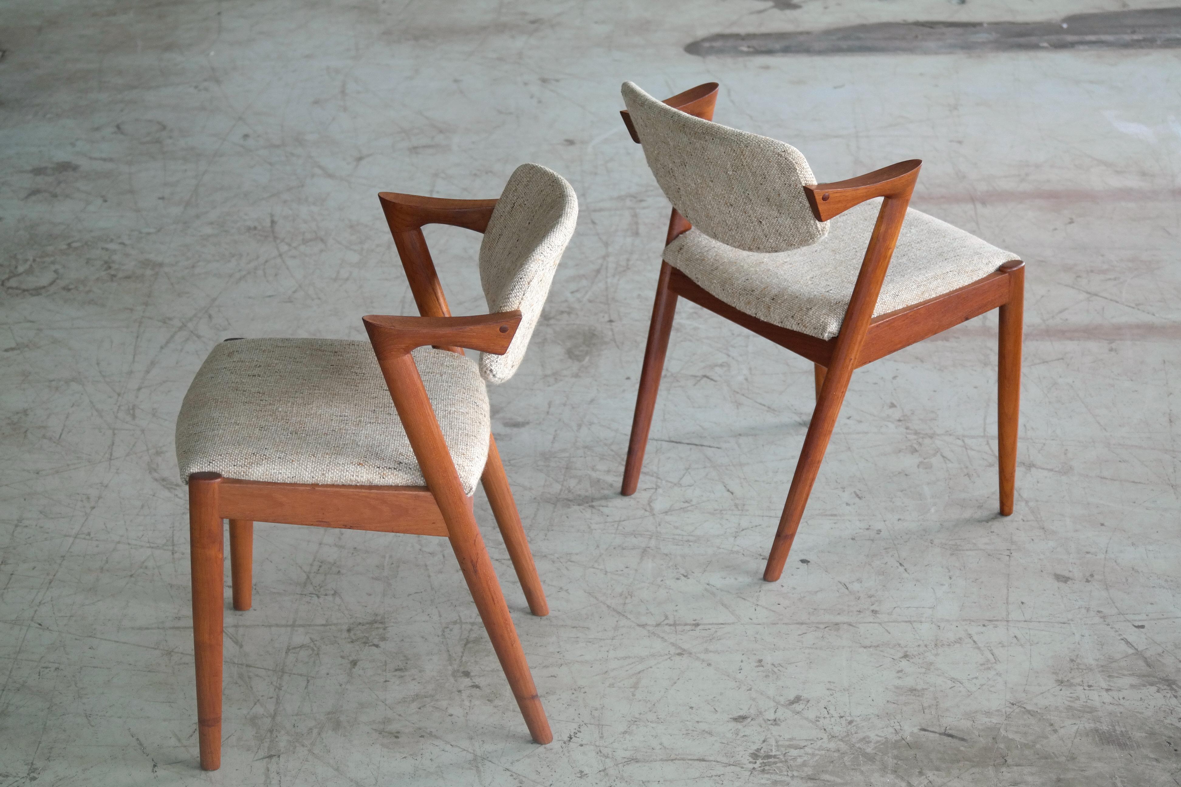 Set of Ten Kai Kristiansen Model 42 Teak Dining Chairs for Schou Andersen, 1960s 1