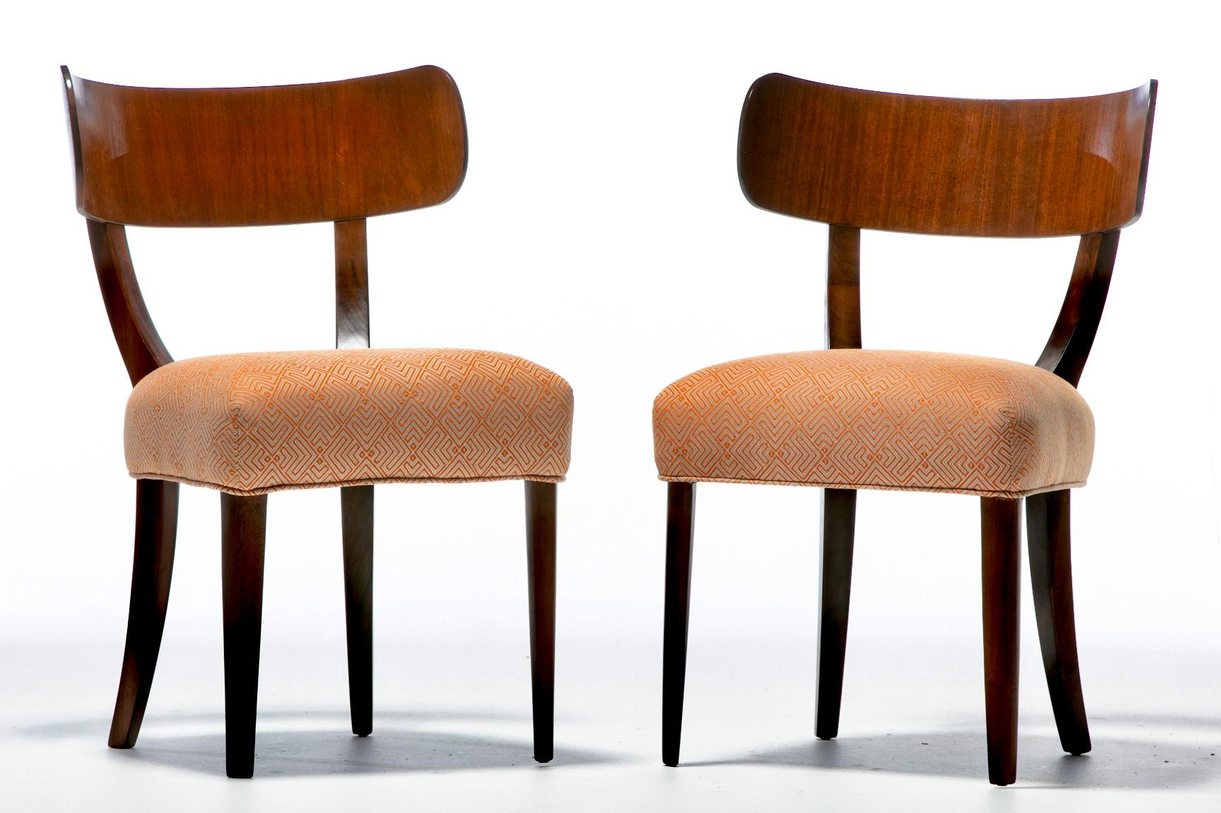Mid-Century Modern Set of Ten Klismos Dining Chairs by Carl Malmsten for Widdicomb, circa 1940 For Sale
