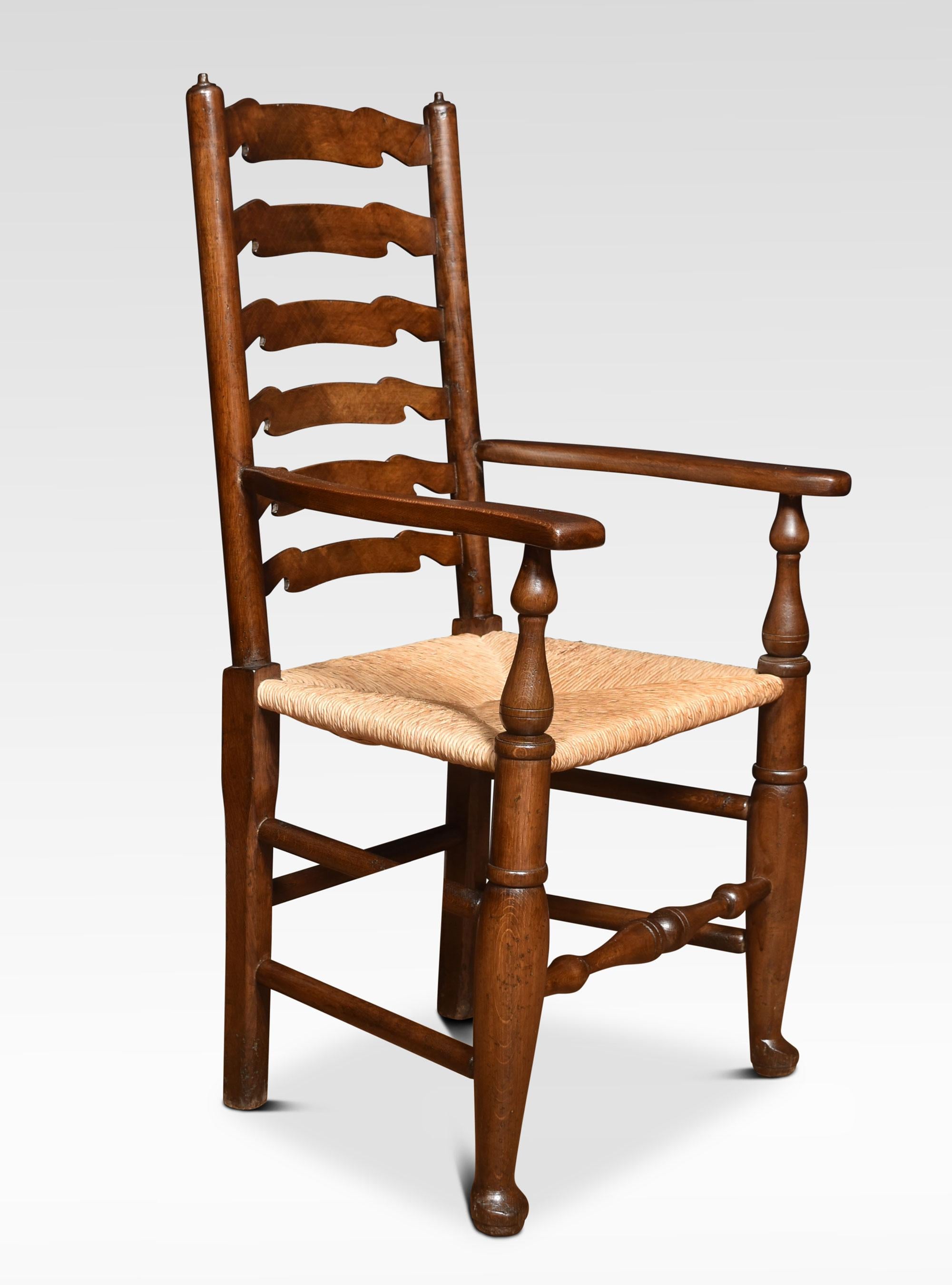 Set of Ten Ladder Back Dining Chairs 1