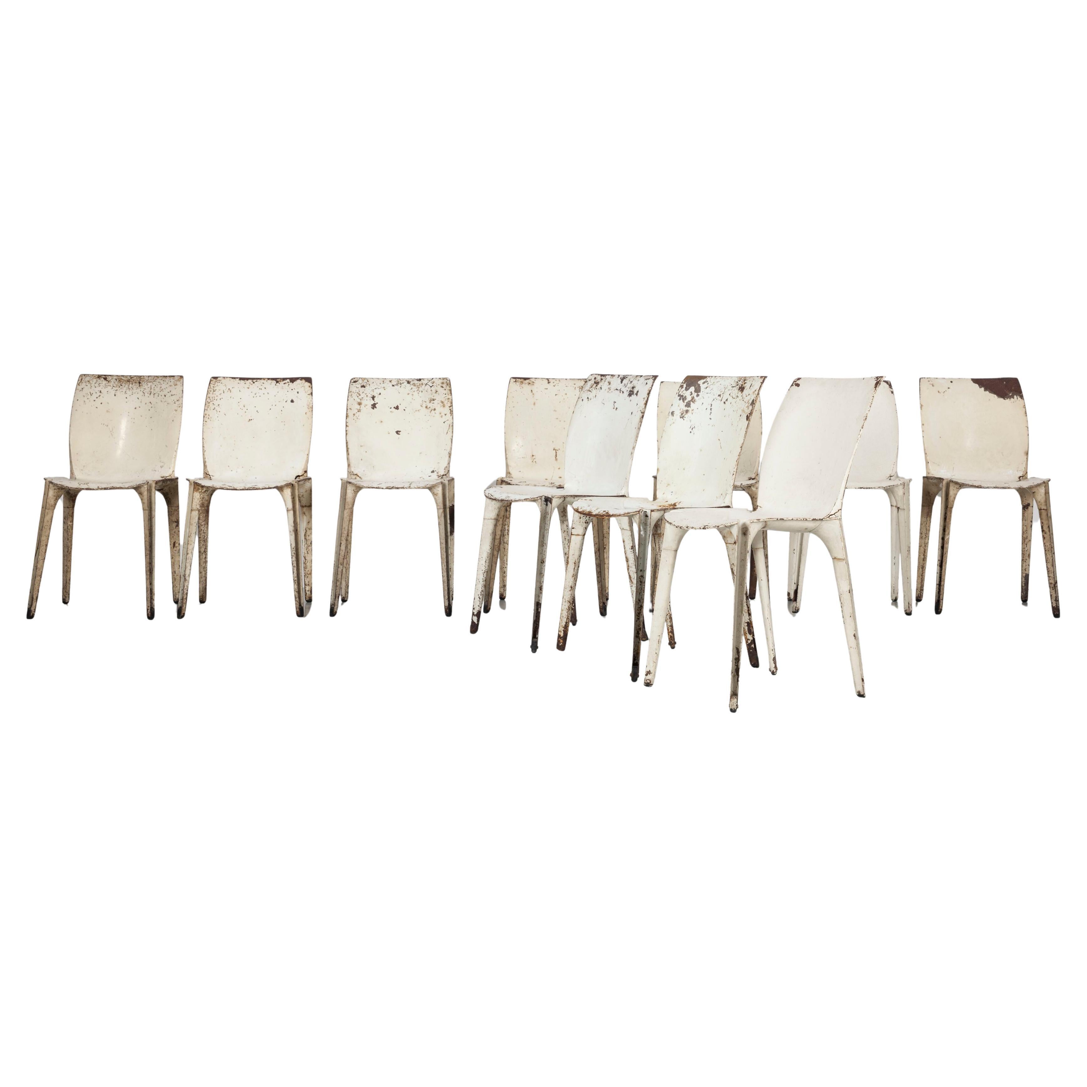 Set of ten "Lamda" Chairs, designed by Marco Zanuso & Richard Sapper for Gavina