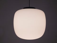 Set of Ten Large Glass Pendants, 1970s