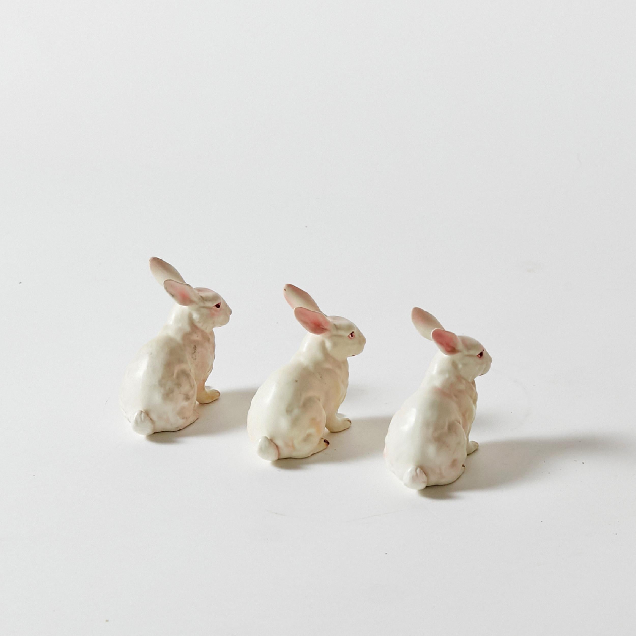 Set of Ten Lefton Hand Painted Porcelain Bunnies Made in Japan in 1960 6