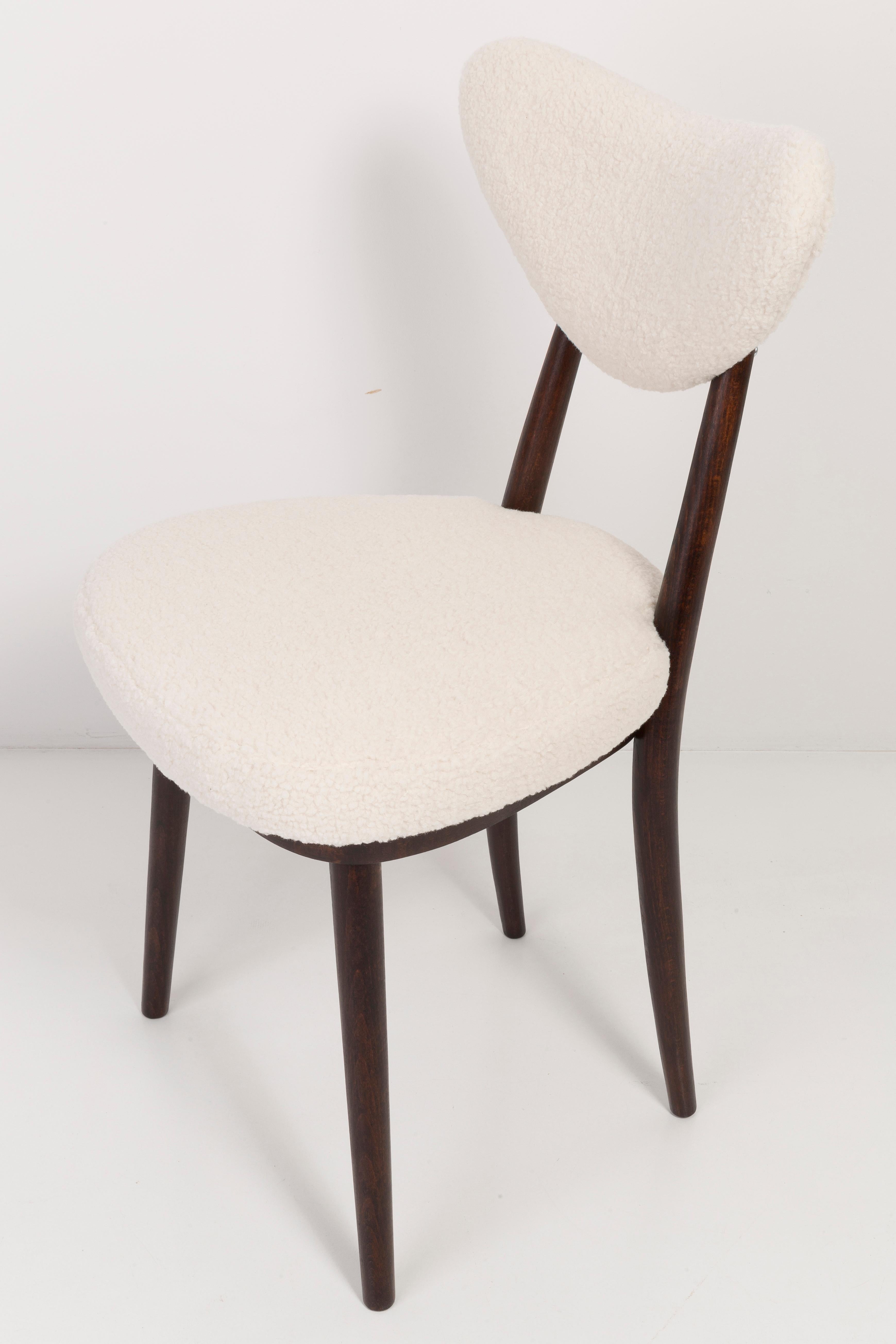 Set of Ten Light Boucle Heart Chairs, Europe, 1960s For Sale 2