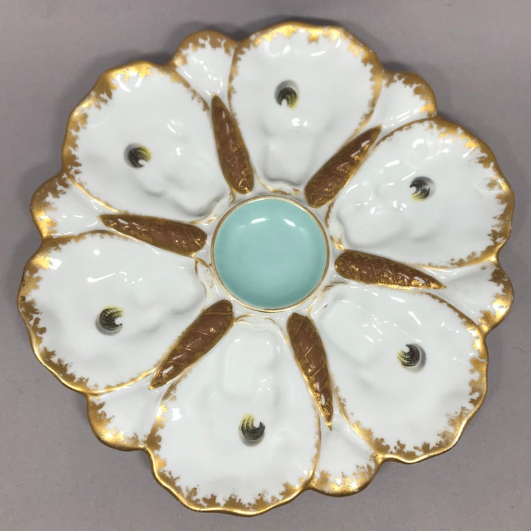 Set of Ten Limoges Oyster Plates at 1stDibs