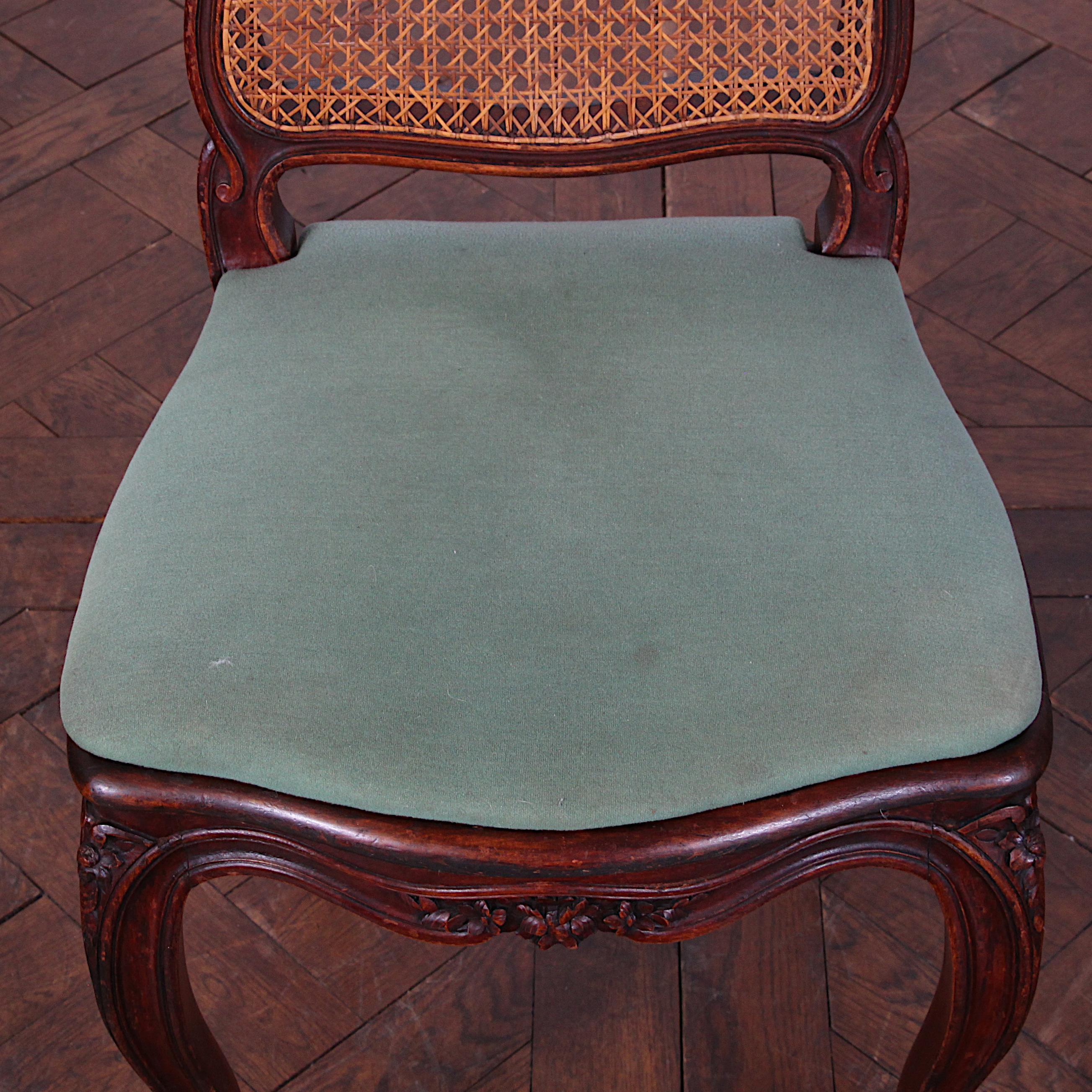 Set of Ten Louis XV Style Caned Dining Chairs In Good Condition In Vancouver, British Columbia