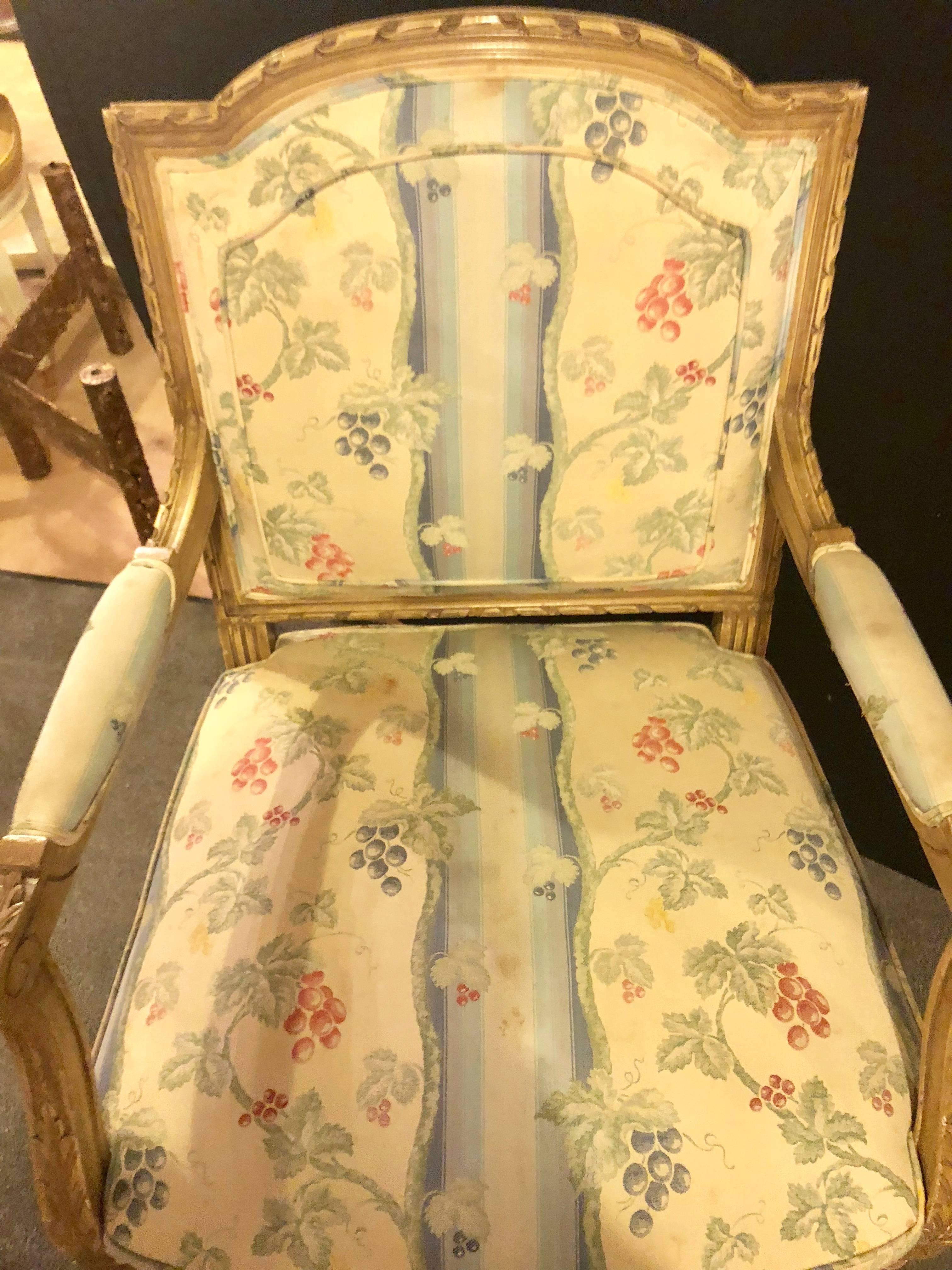 French Set of Ten Louis XVI Style Armchairs in the Maison Jansen Manner