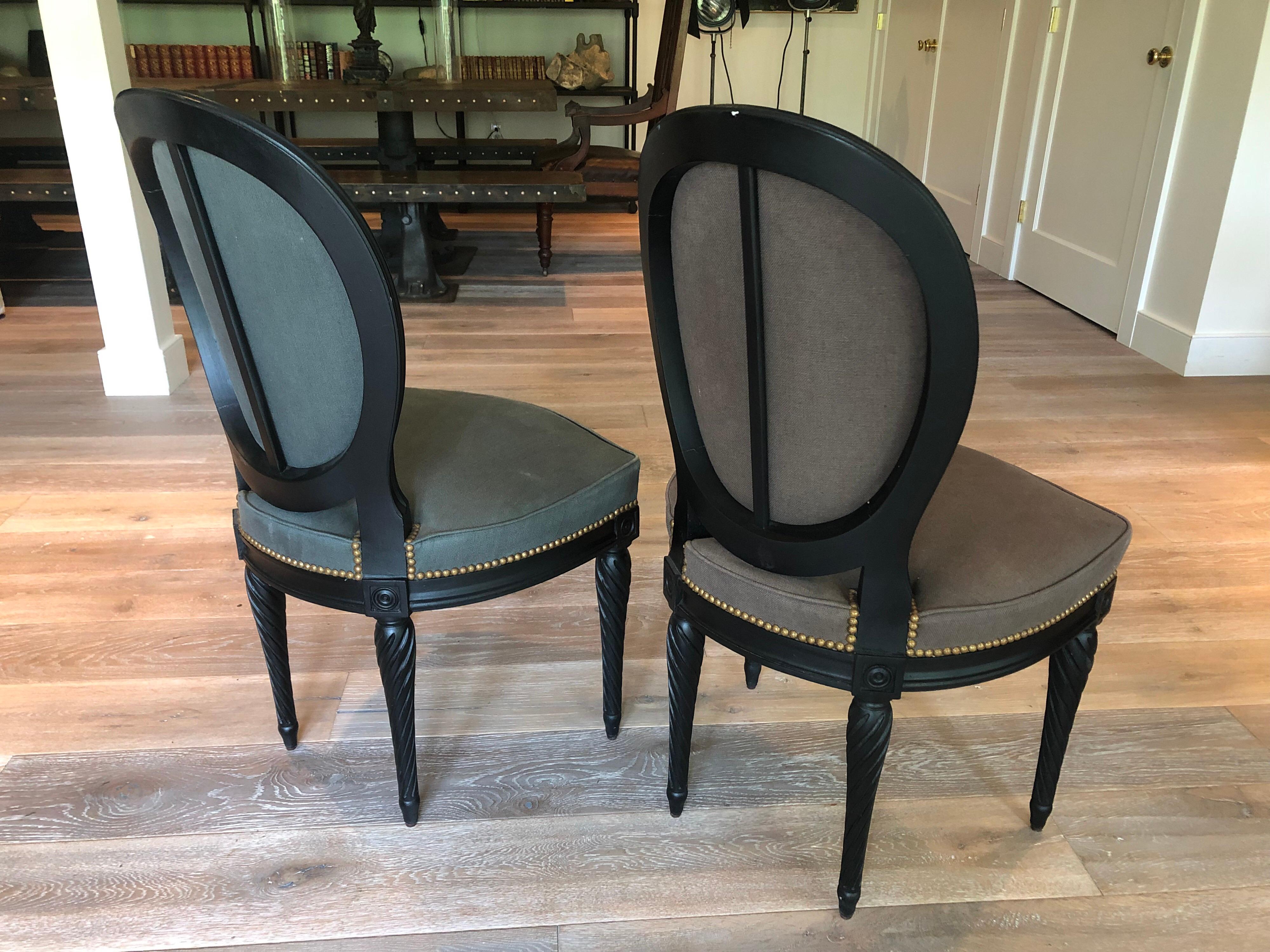 Set of Eight Louis XVI Style Dining Chairs 2