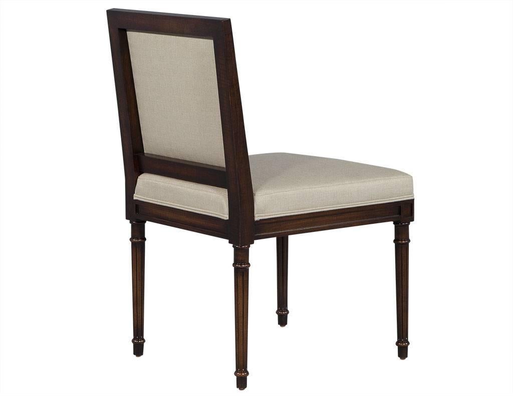 french square back dining chair