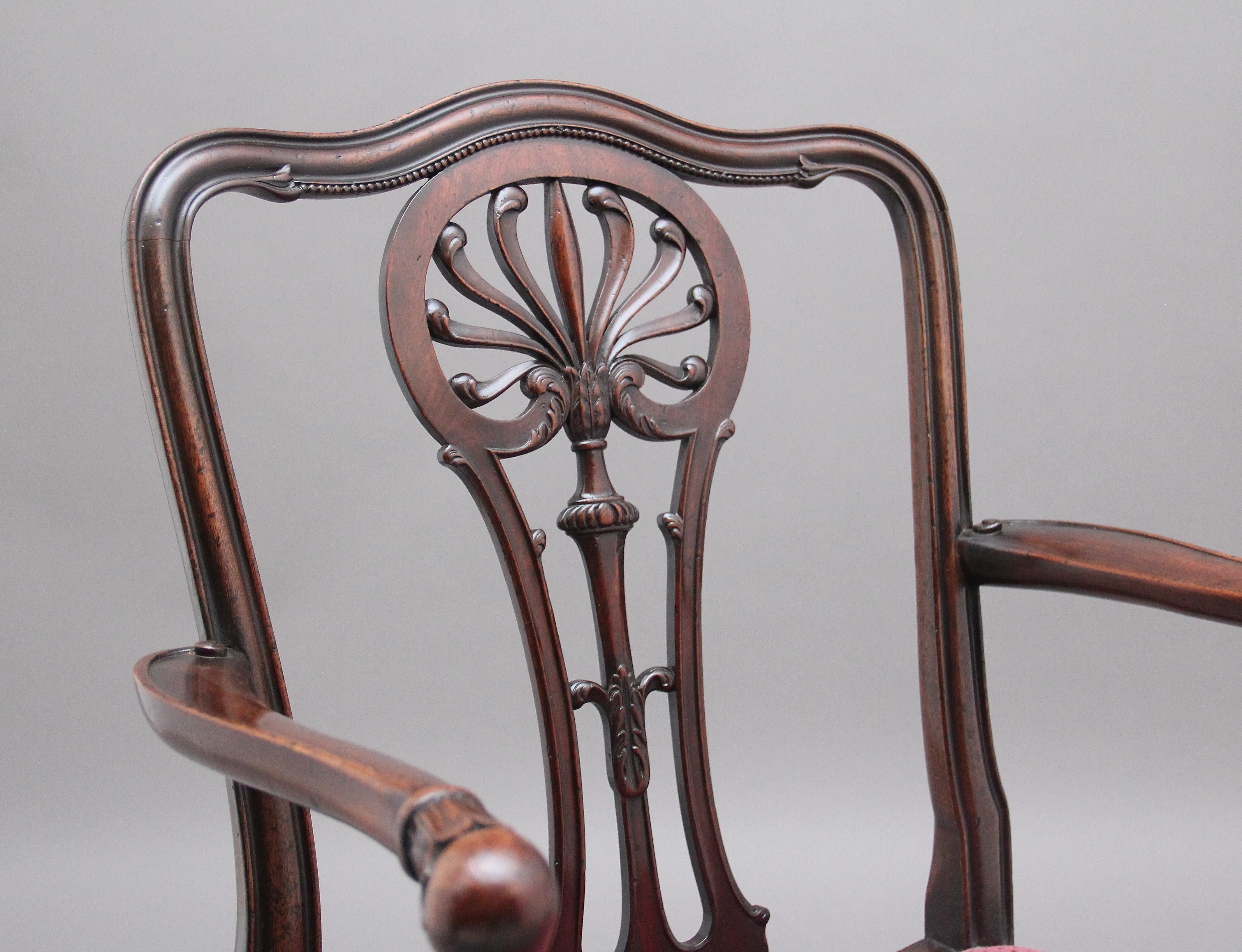 Set of Ten Mahogany Armchairs by Alfred Allen of Birmingham For Sale 2