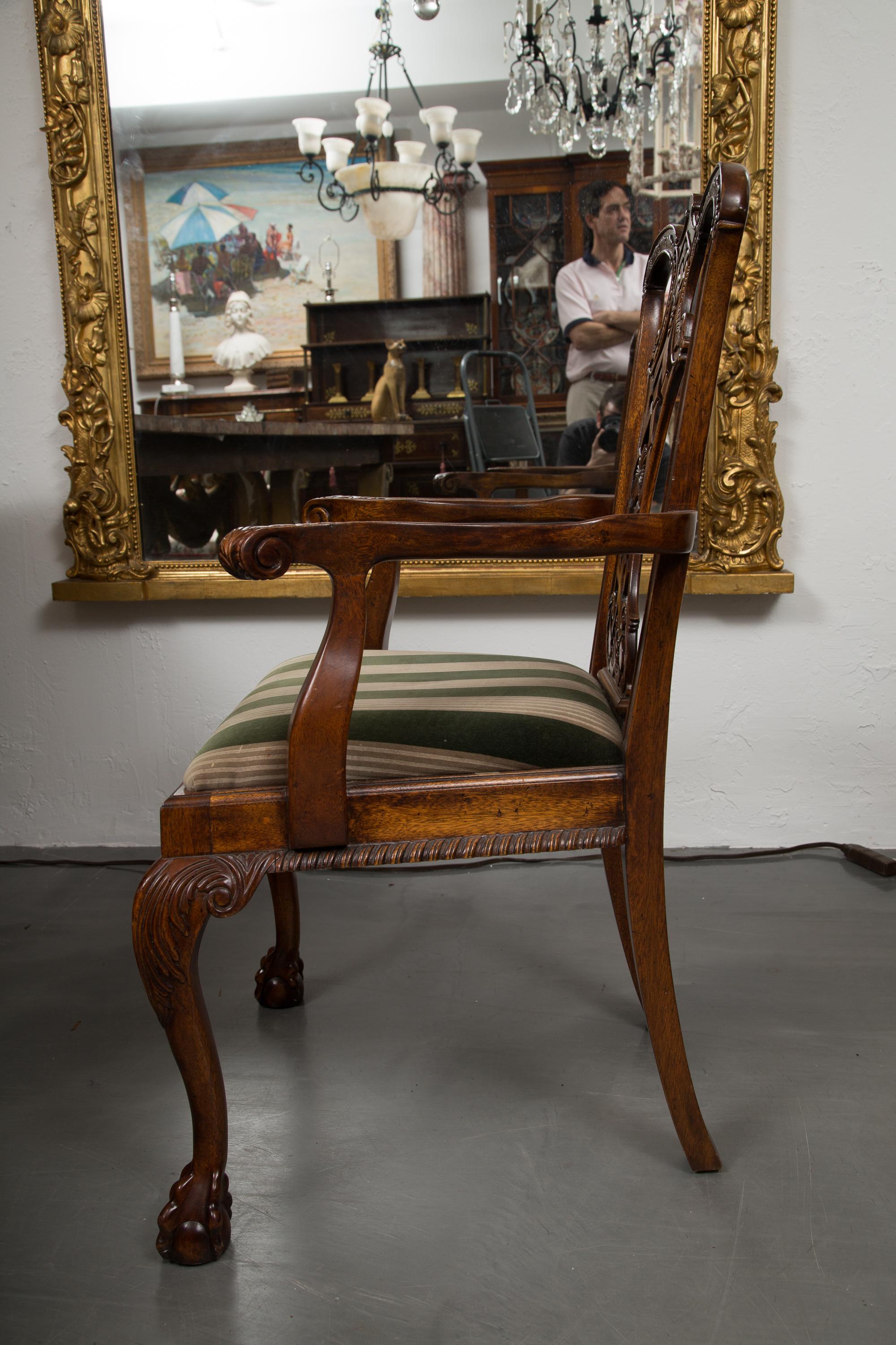 20th Century Set of Ten Mahogany George III Style Dining Chairs