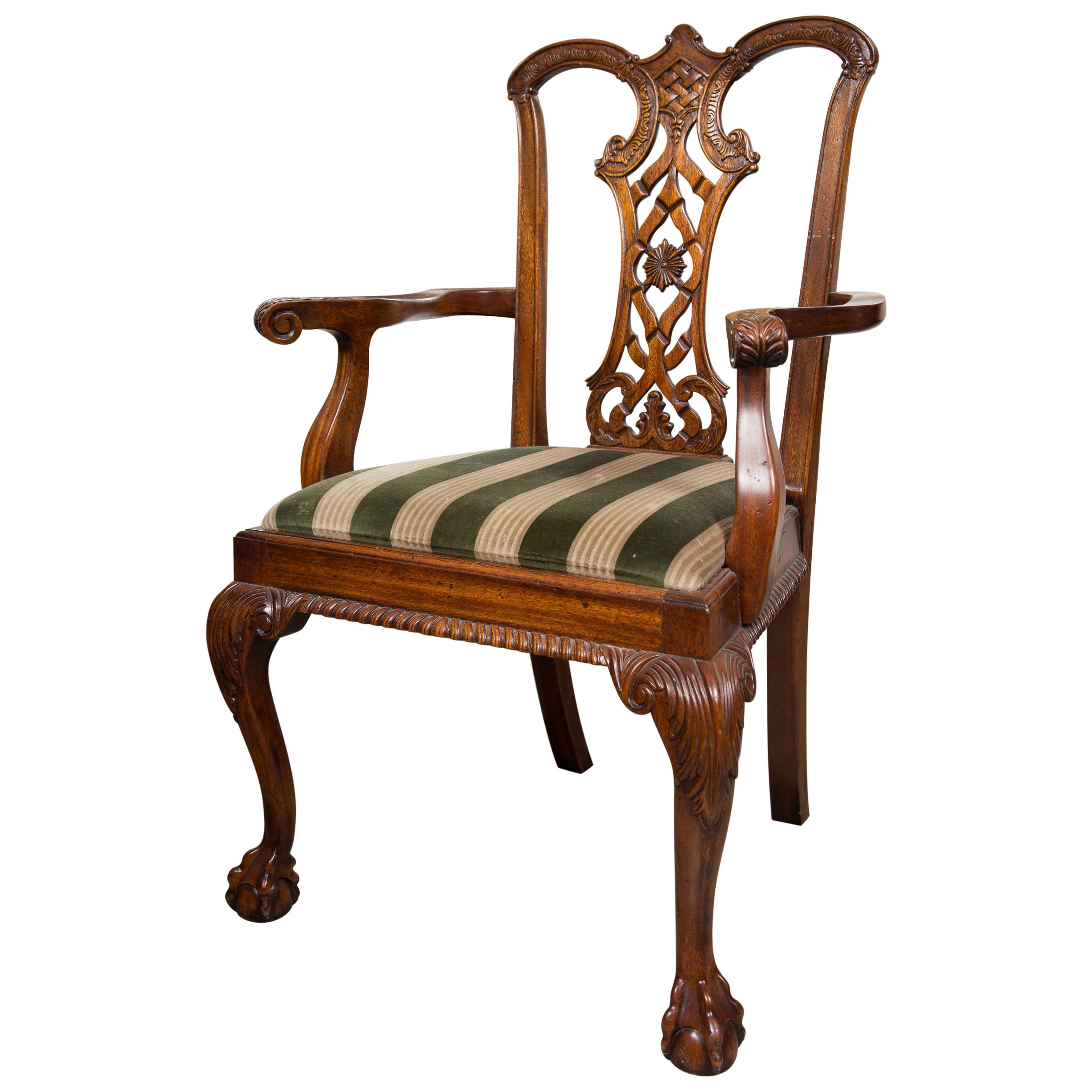 Set of Ten Mahogany George III Style Dining Chairs