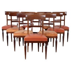 Set of Ten Mahogany Regency Style Dining Chairs, c.1920
