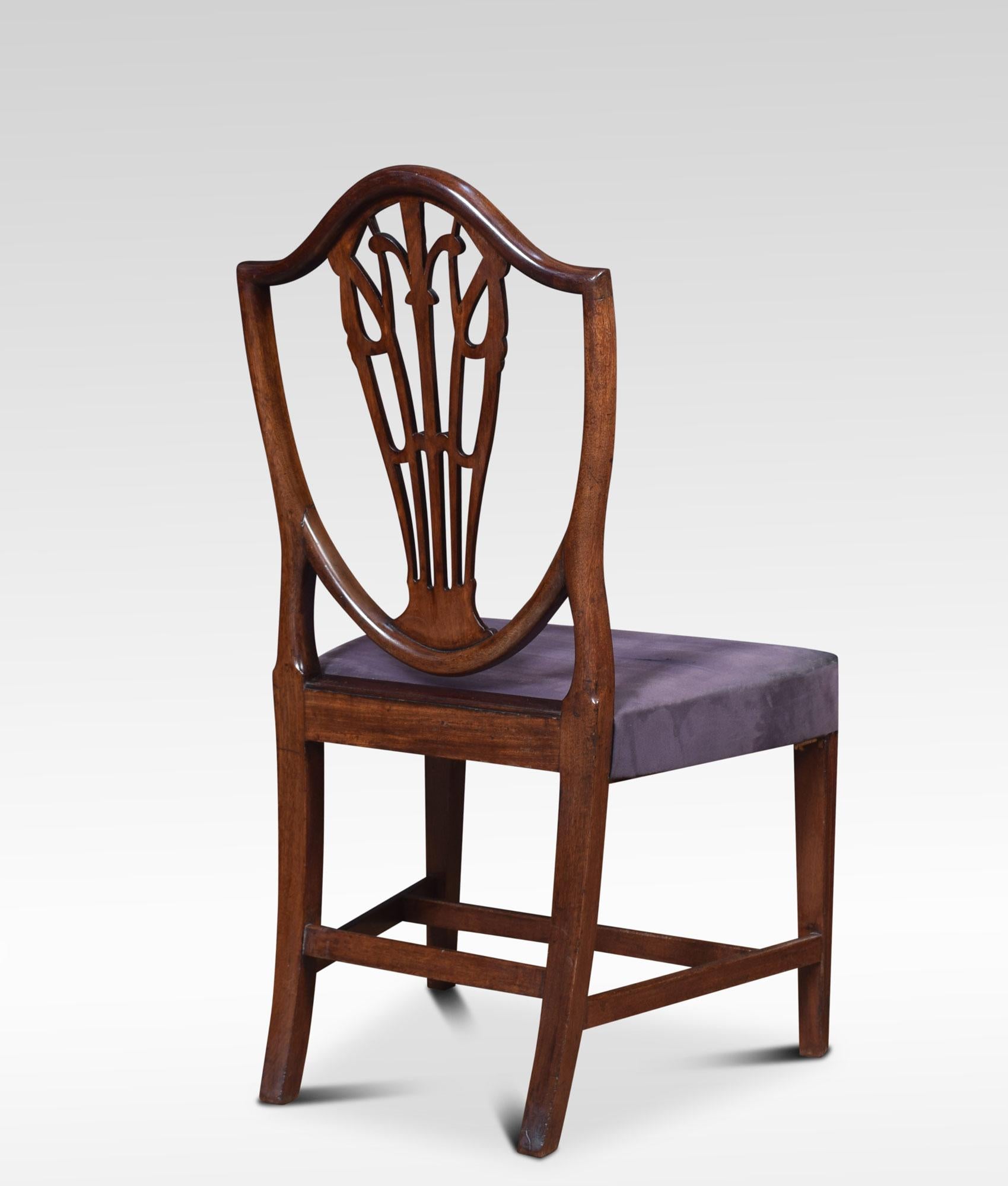 Set of Ten Mahogany Shield Back Dining Chairs 2