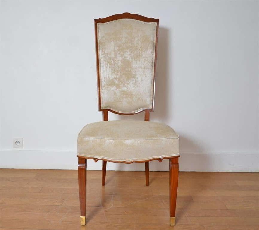 Aesthetic Movement Set of Ten Mahogany Sits by Jules Leleu For Sale
